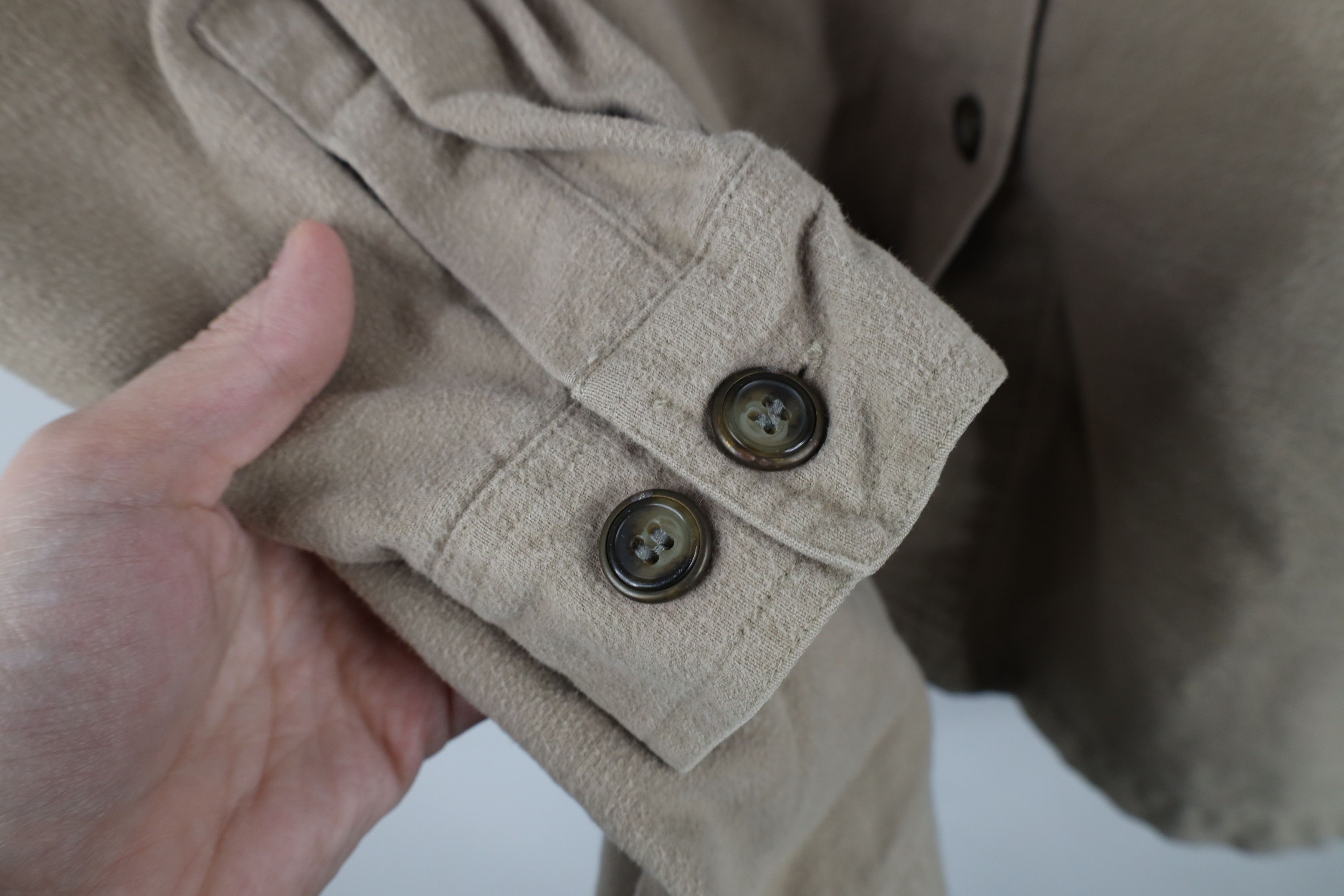 Vintage Vintage 90s Streetwear Heavyweight Cloth Button Shirt Size L / US 10 / IT 46 - 5 Thumbnail