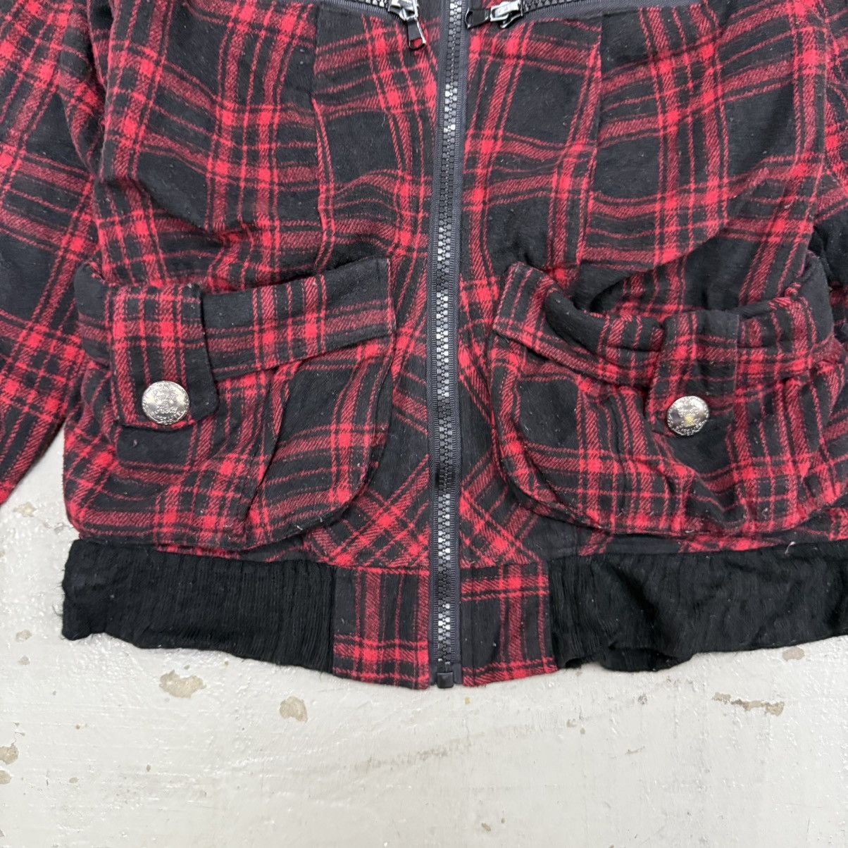 Beauty Beast Seditionaries Punk Gothic Tartan Red Sherpa Shearling Jacket Size US S / EU 44-46 / 1 - 6 Thumbnail