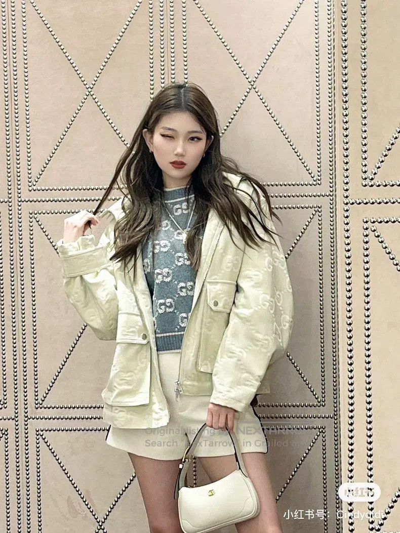 Gucci Gucci Beige dark pattern logo full pair of G jacket Size S / US 4 / IT 40 - 8 Thumbnail
