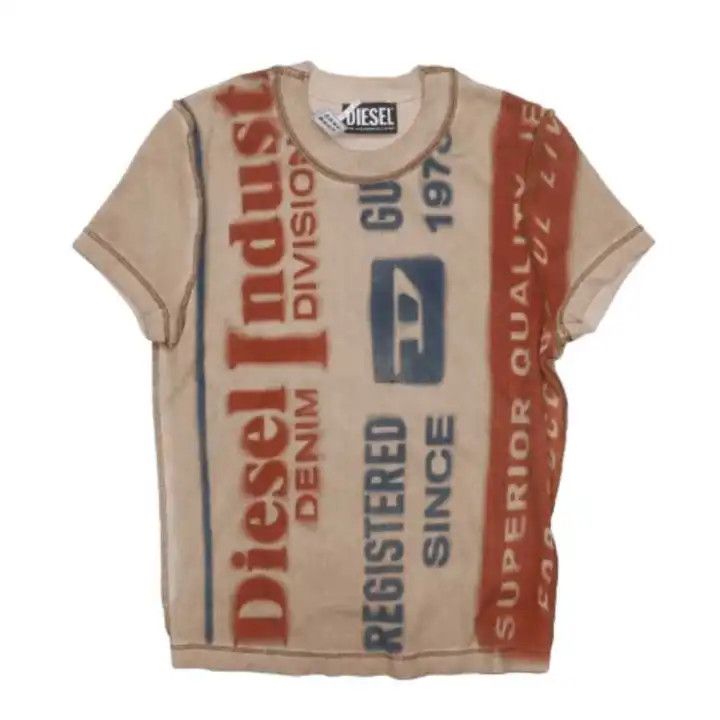 Diesel Diesel Brown Short Sleeve T-Shirt 0079 Size US S / EU 44-46 / 1 - 1 Thumbnail