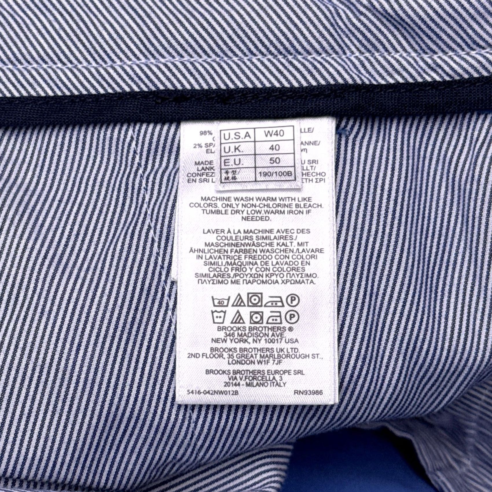 Brooks Brothers Brooks Brothers Chino Shorts Mens 40 Blue Mid Rise Stretch Twill 40 Regular Sl at Front Pocket Womens/Mens Size US 40 / EU 56 - 4 Thumbnail