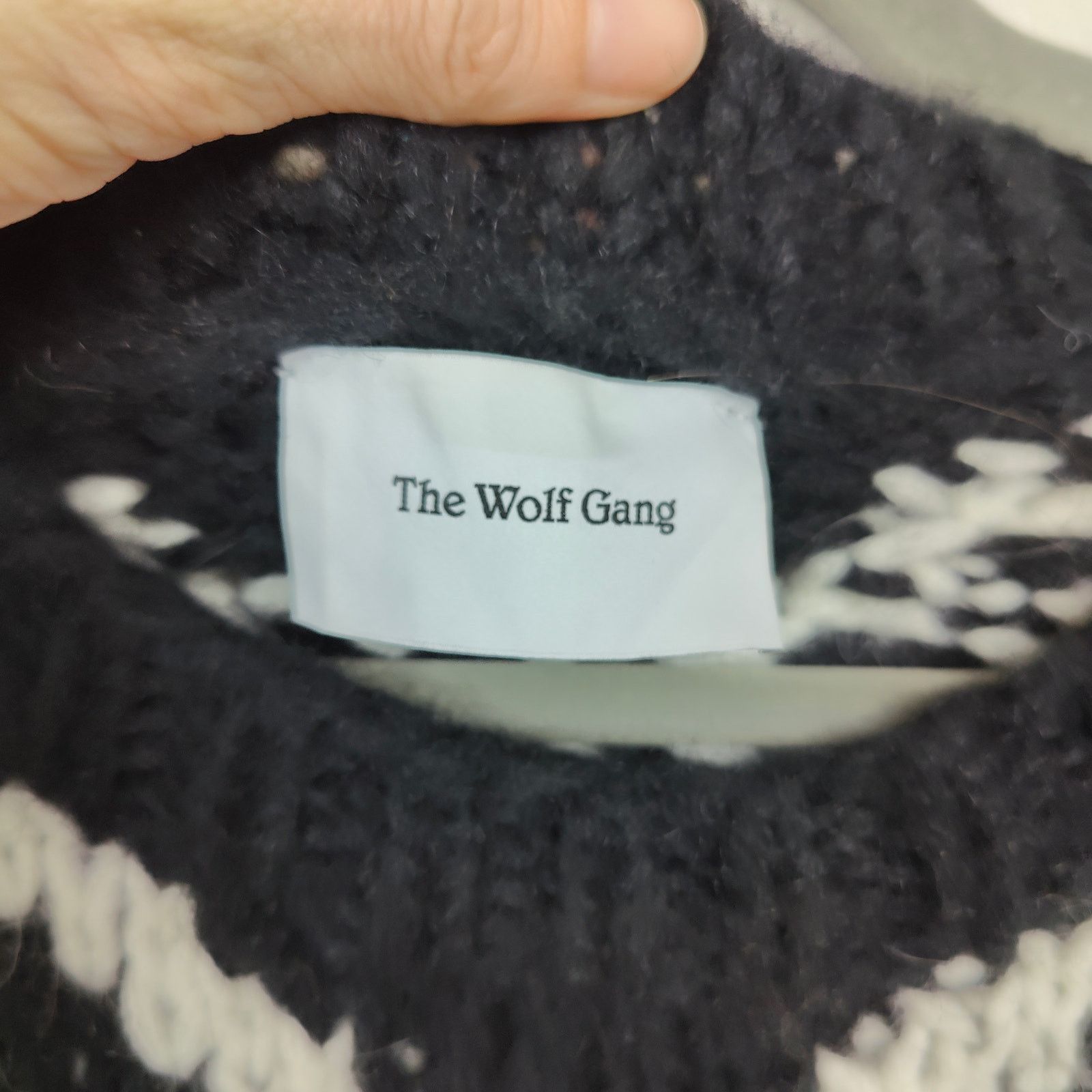 Other The Wolf Gang Sweater Womens XS S Black White Diagonal Knit Size S / US 4 / IT 40 - 6 Thumbnail