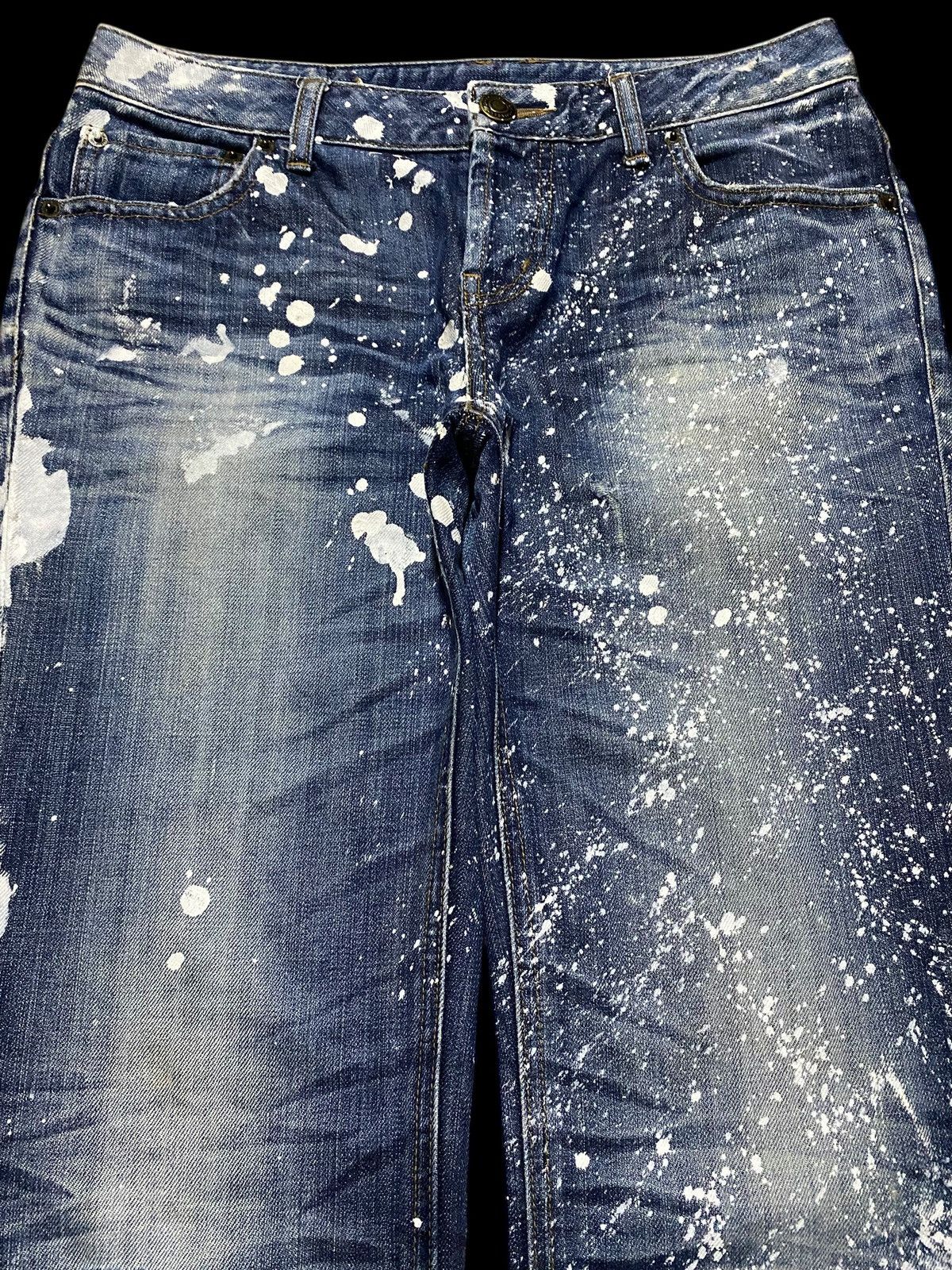 Nicole Club Vintage Japanese Brand Paint Splatter Distressed Loose Jeans Size US 30 / EU 46 - 3 Thumbnail