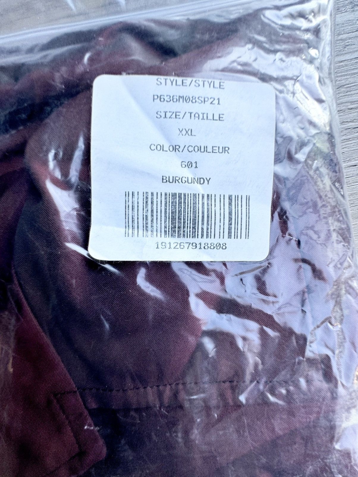 Heaven by Marc Jacobs Burgundy Tiny Teddy Taffeta Short Sleeve Shirt Size US XXL / EU 58 / 5 - 6 Thumbnail