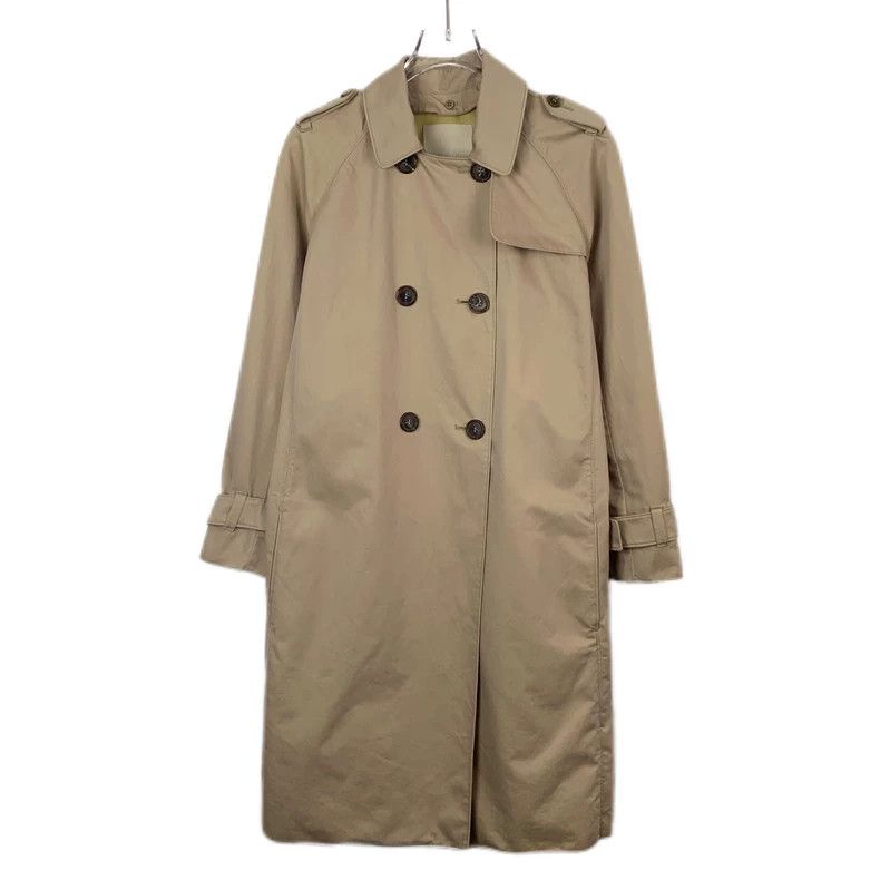 Max Mara Brown cotton lapel double-breasted belted trench