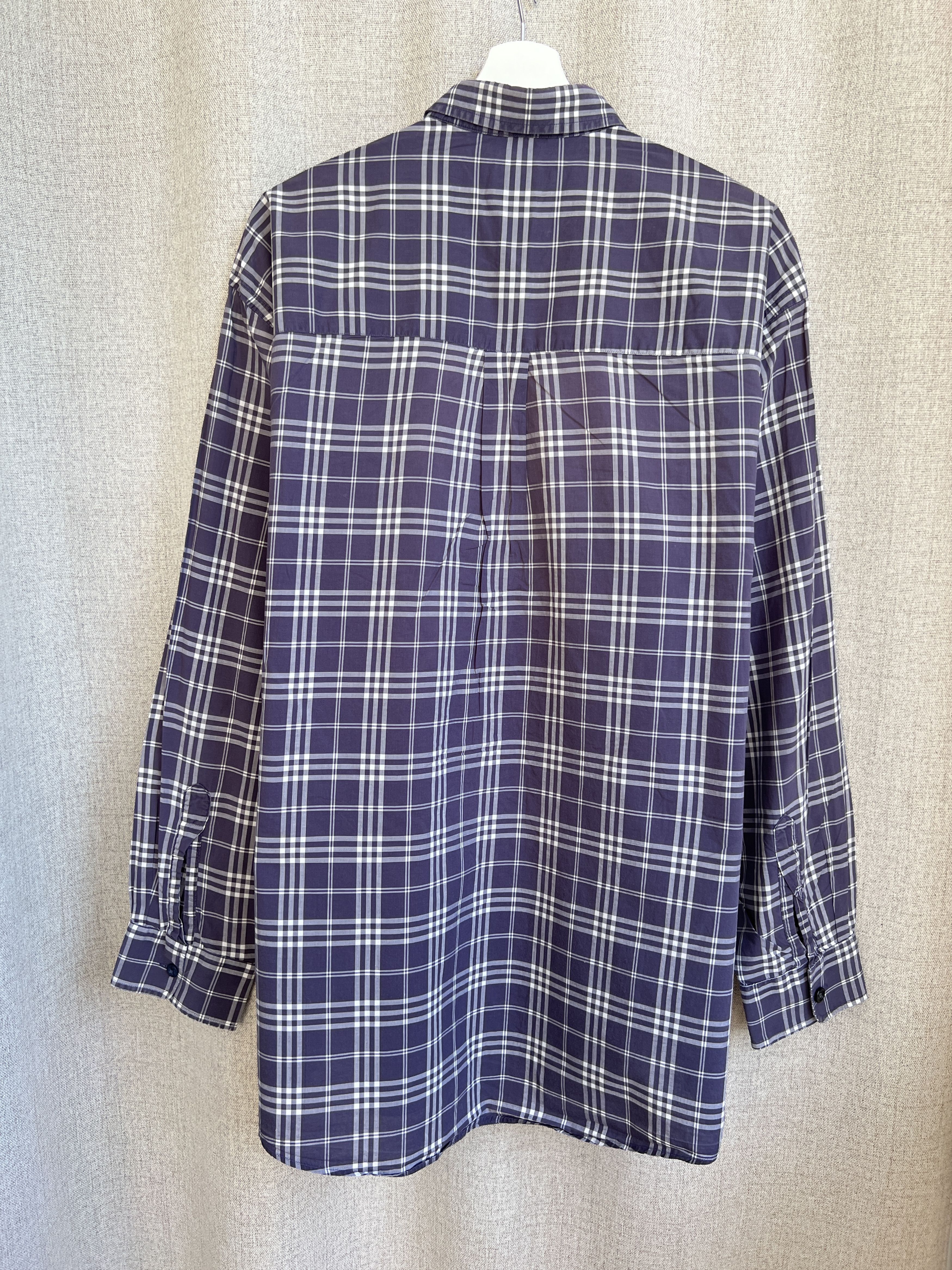Burberry Vintage 80-90s Burberrys Made in USA Blue Nova Check Size US XL / EU 56 / 4 - 2 Thumbnail