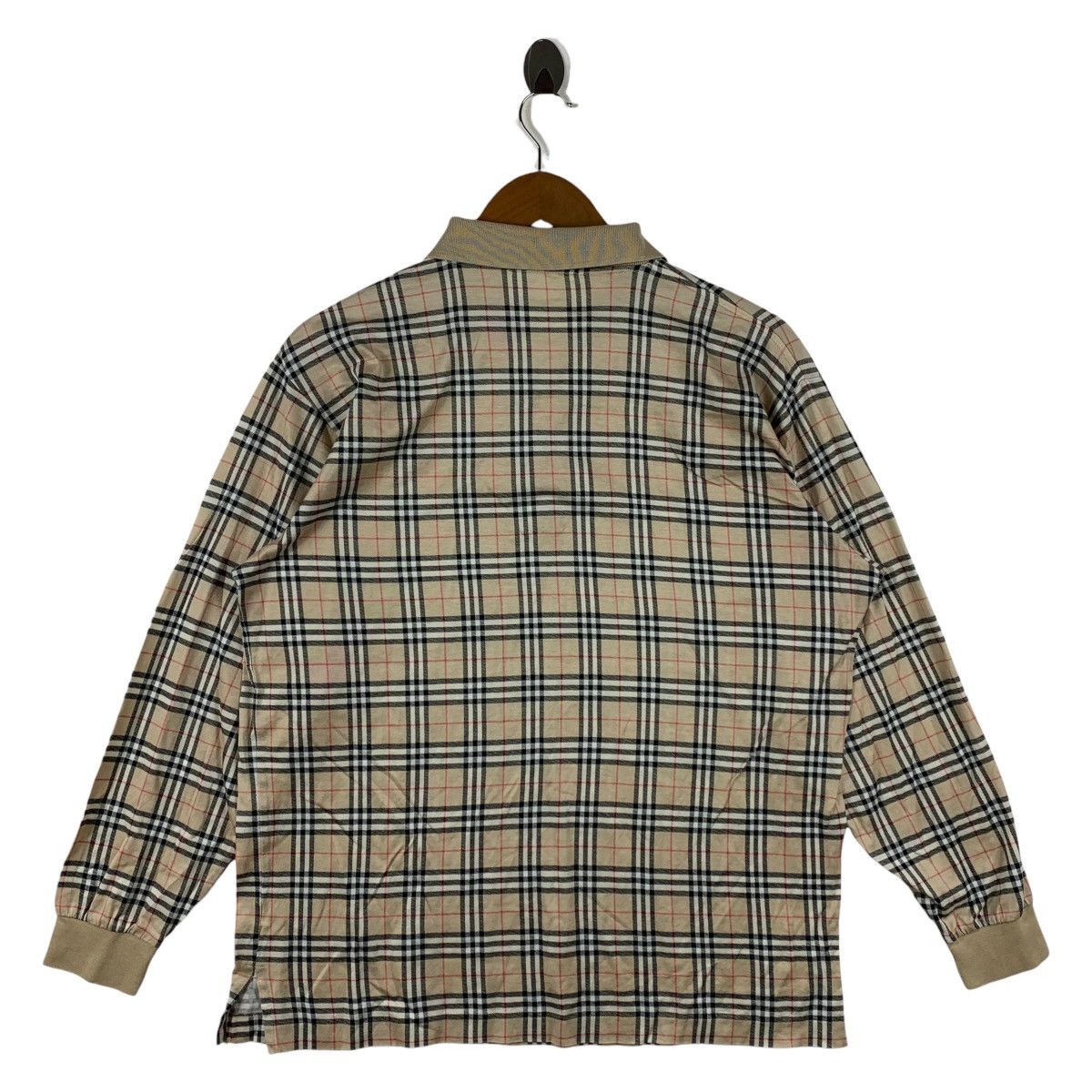 Burberry BURBERRY London nova check collar design long sleeve polotee Size US M / EU 48-50 / 2 - 4 Thumbnail