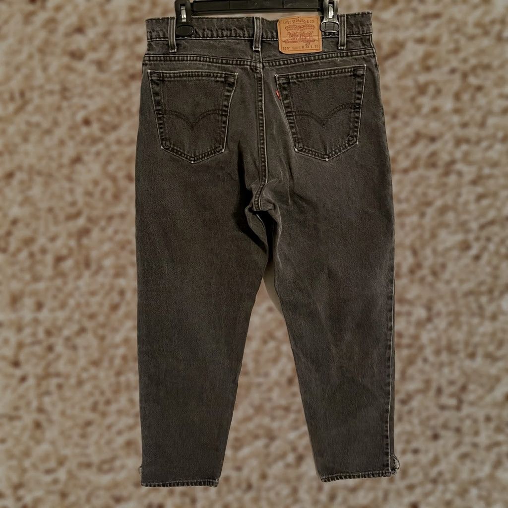 Levi's VINTAGE Levi's 550 Red Tab Jeans Made in USA Black Denim Mens 33x30 Size US 33 - 1 Thumbnail
