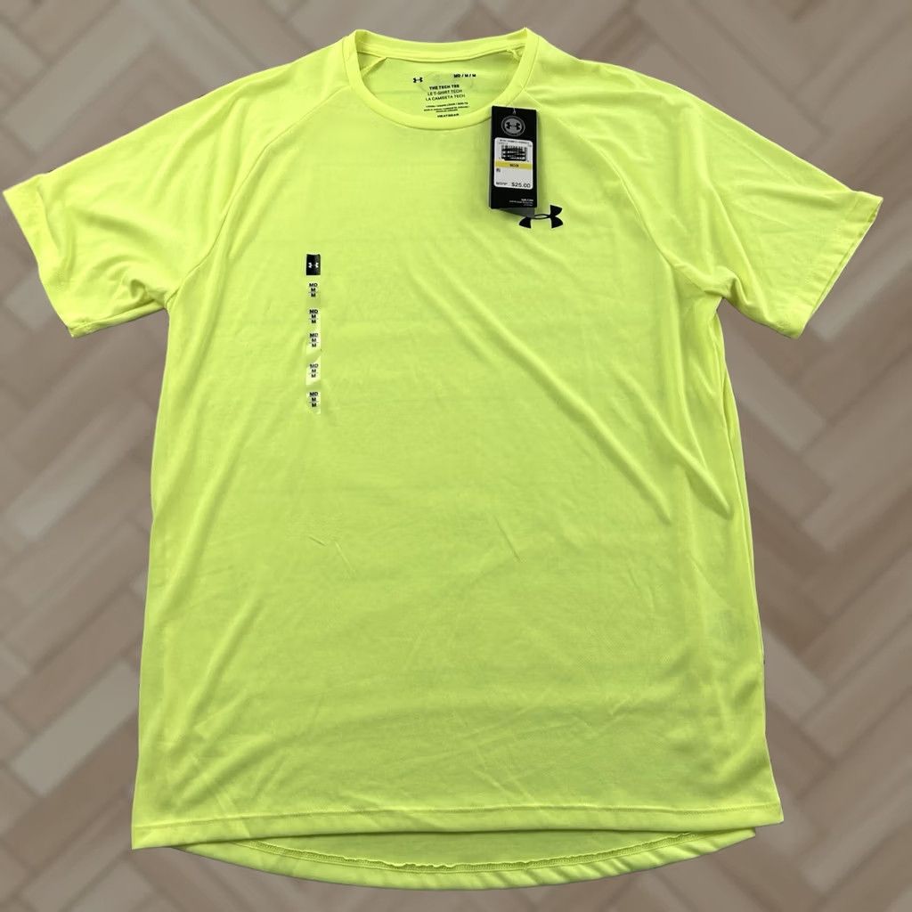 Under Armour Under Armour HeatGear Short Sleeve Tee Shirt Men M Yellow Size US M / EU 48-50 / 2 - 1 Thumbnail