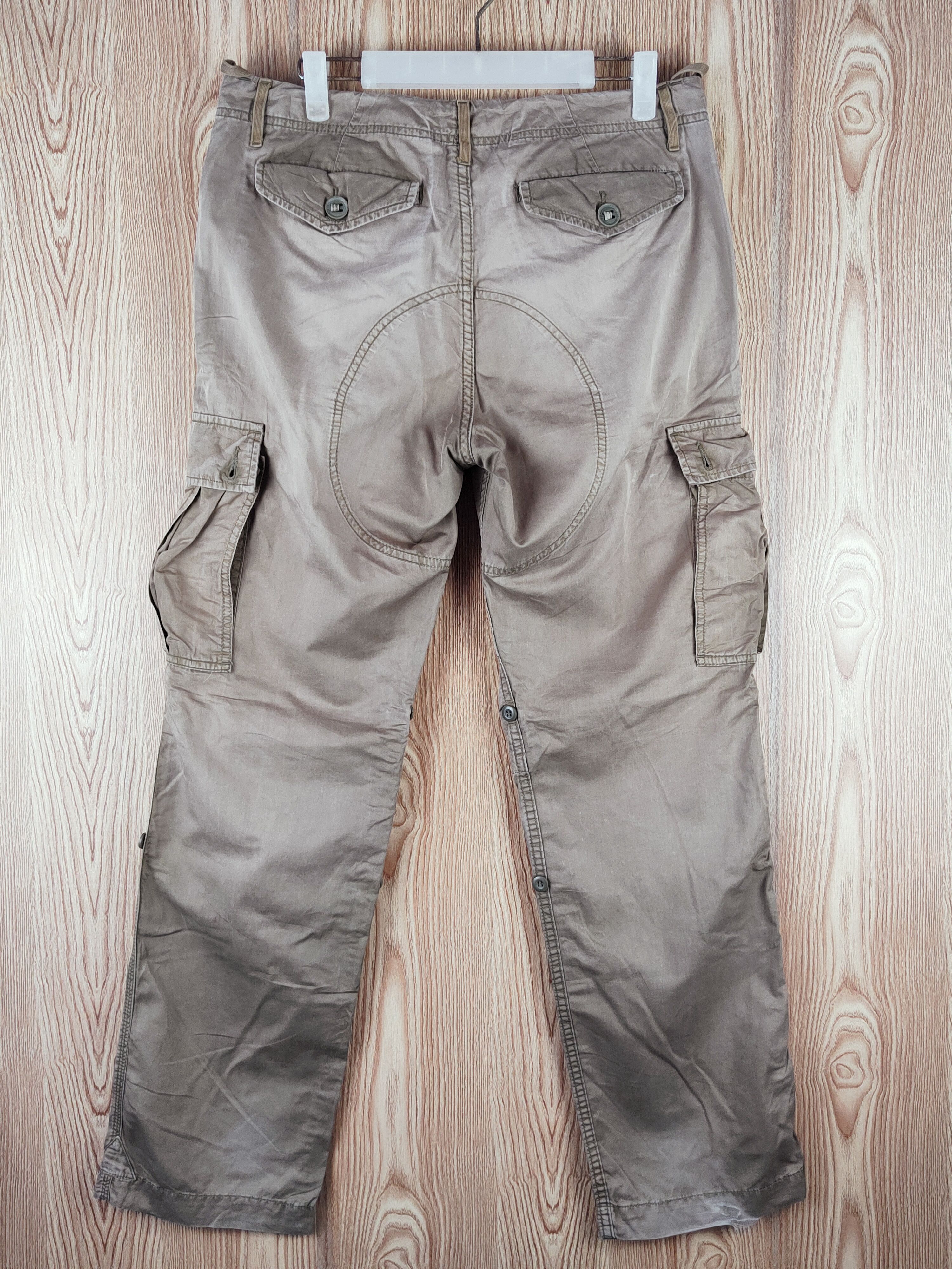 Japanese Brand Back Number Olive Faded Multipocket Cargo Pants #W853 Size US 32 / EU 48 - 7 Thumbnail