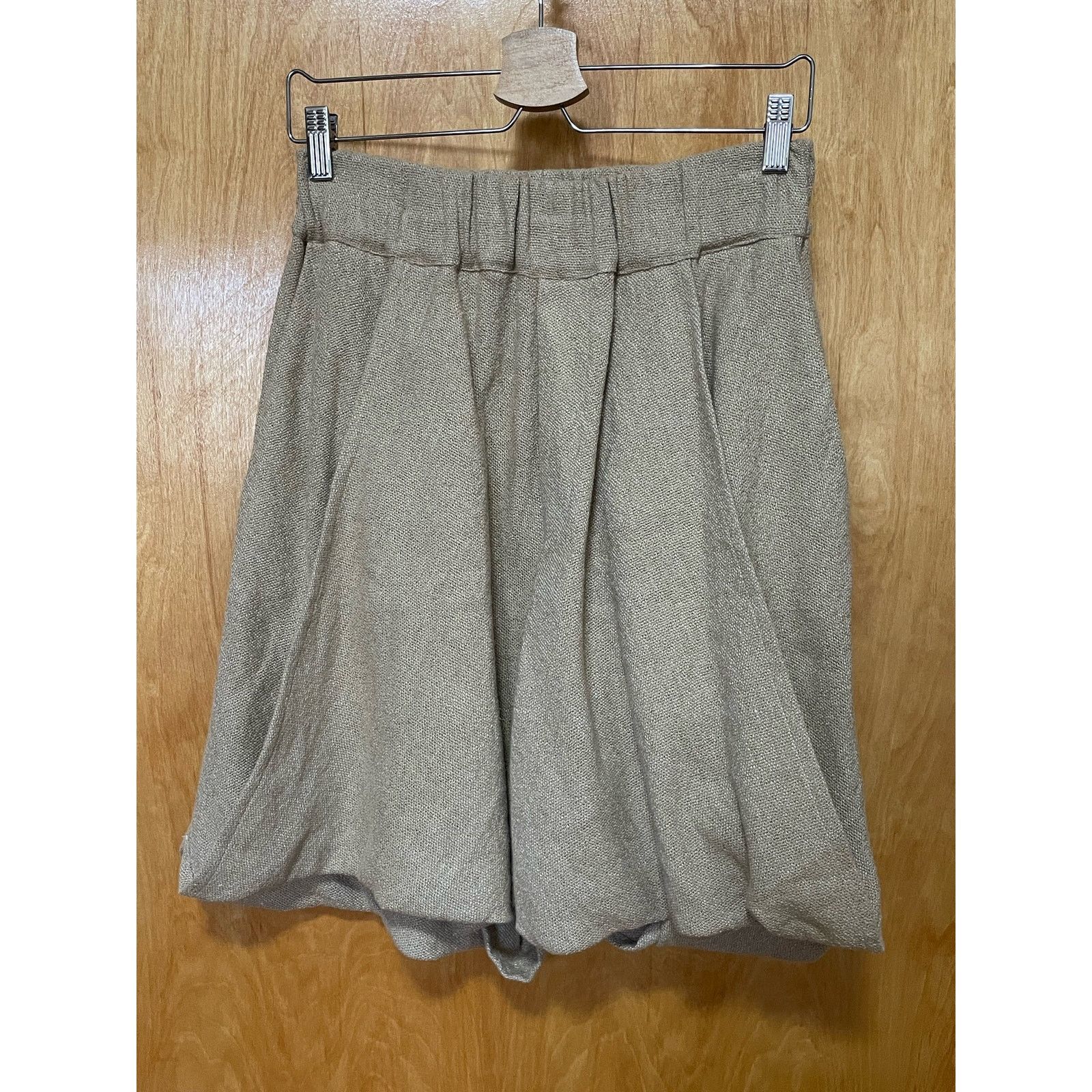 Palomo Spain Palomo Spain Beige Linen Sackcloth Shorts Size US 30 / EU 46 - 2 Thumbnail