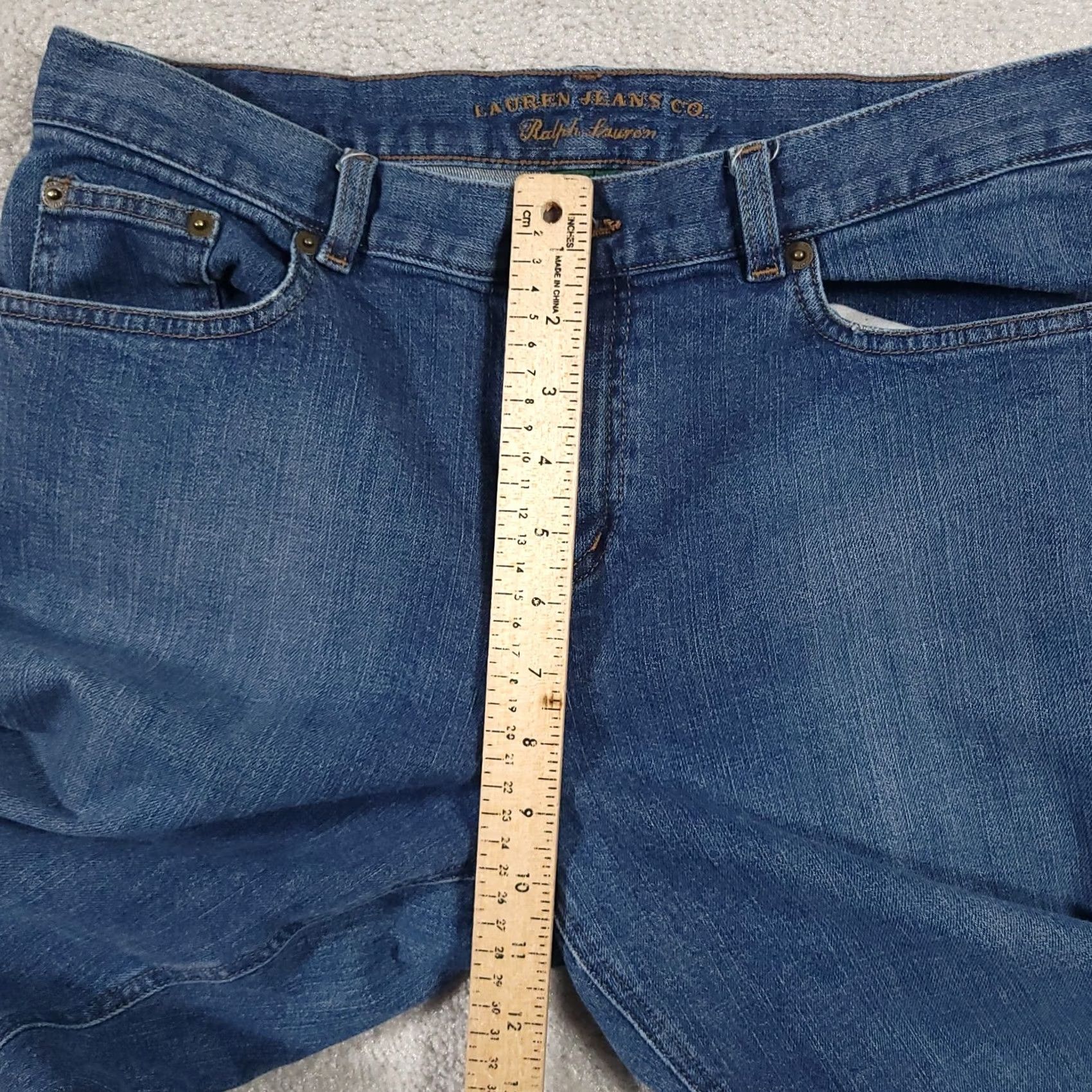 Ralph Lauren Lauren Ralph Lauren Jeans Women's 10 Mid Rise Boot Cut Denim Stretch Medium Wash Size 32" / US 10 / IT 46 - 6 Thumbnail