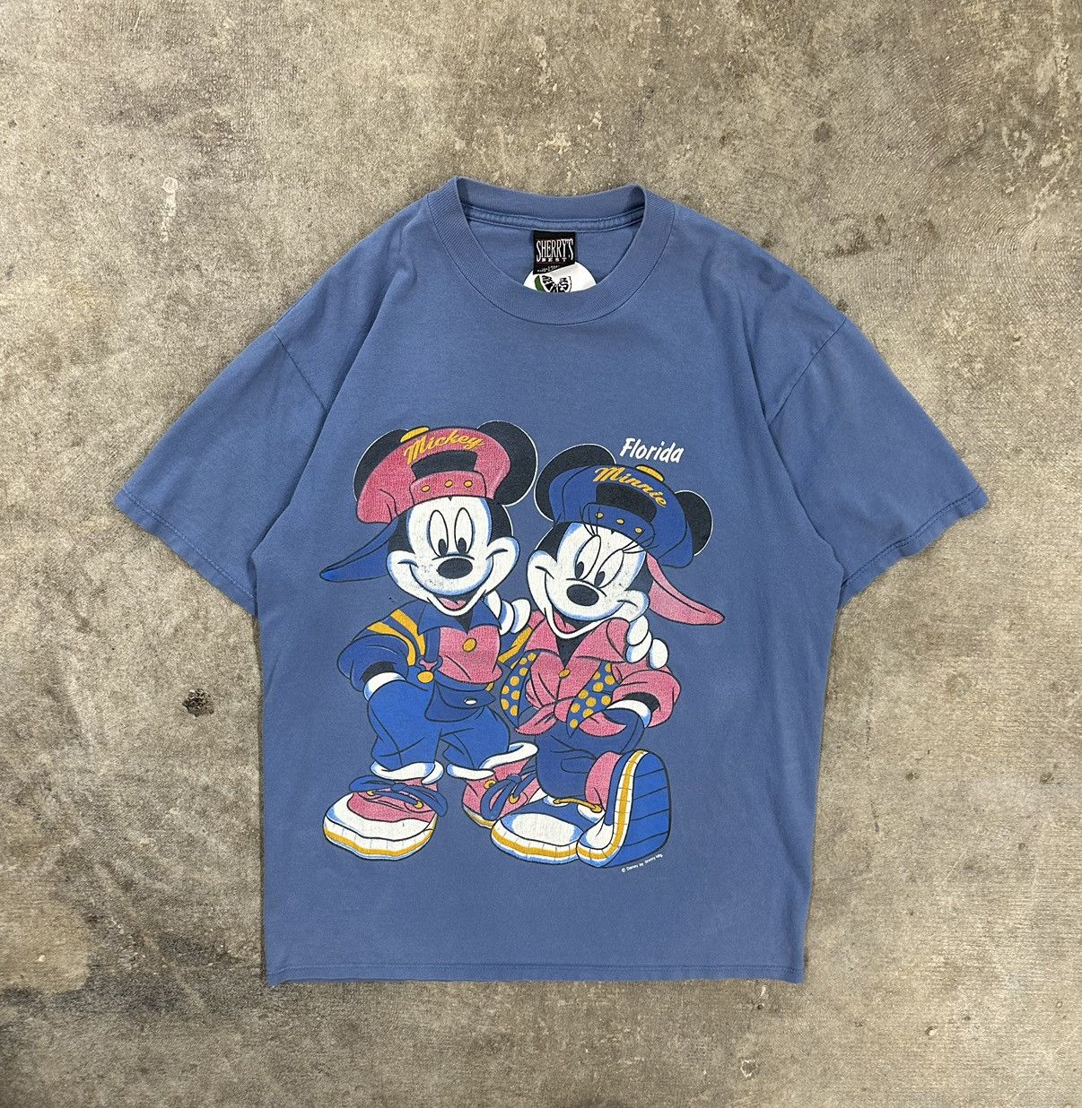 Disney Vintage 90s Disney Mickey Minnie Double Sided Florida Shirt Size US M / EU 48-50 / 2 - 1 Thumbnail