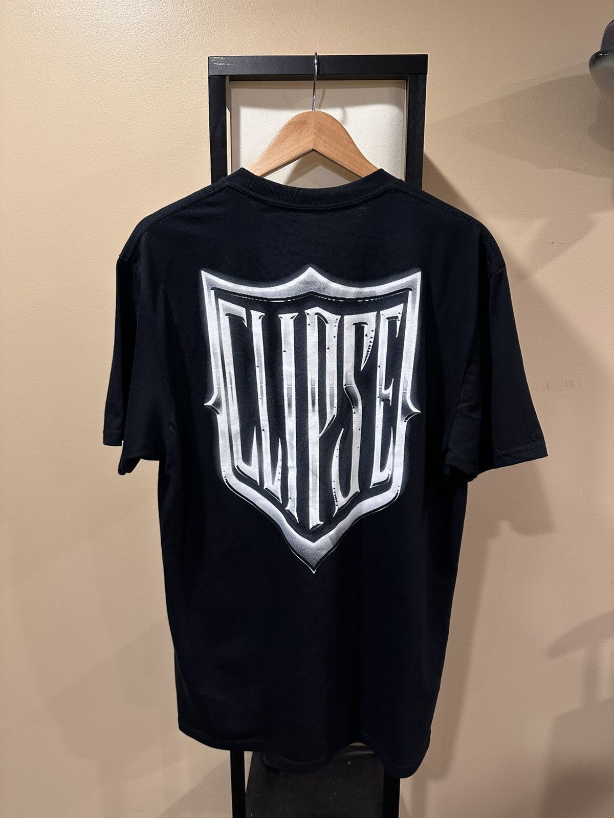 Pusha T Clipse Double Chain “Let God Sort Em Out” Logo Tour Black T Size US L / EU 52-54 / 3 - 2 Thumbnail