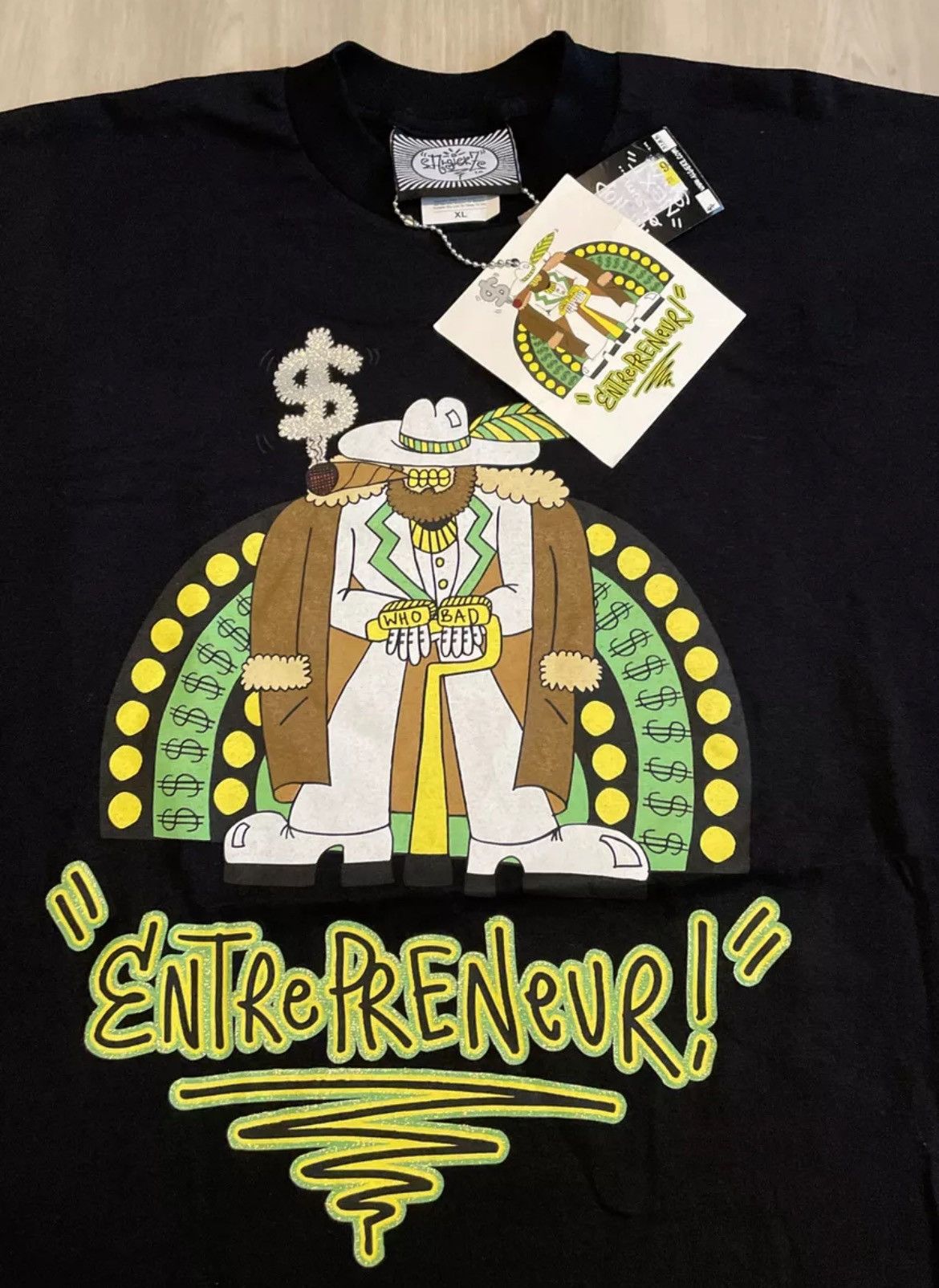 Rap Tees × Vintage Deadstock Vintage Y2K Algierz Entrepreneur rap tee mens XL Size US XL / EU 56 / 4 - 1 Thumbnail