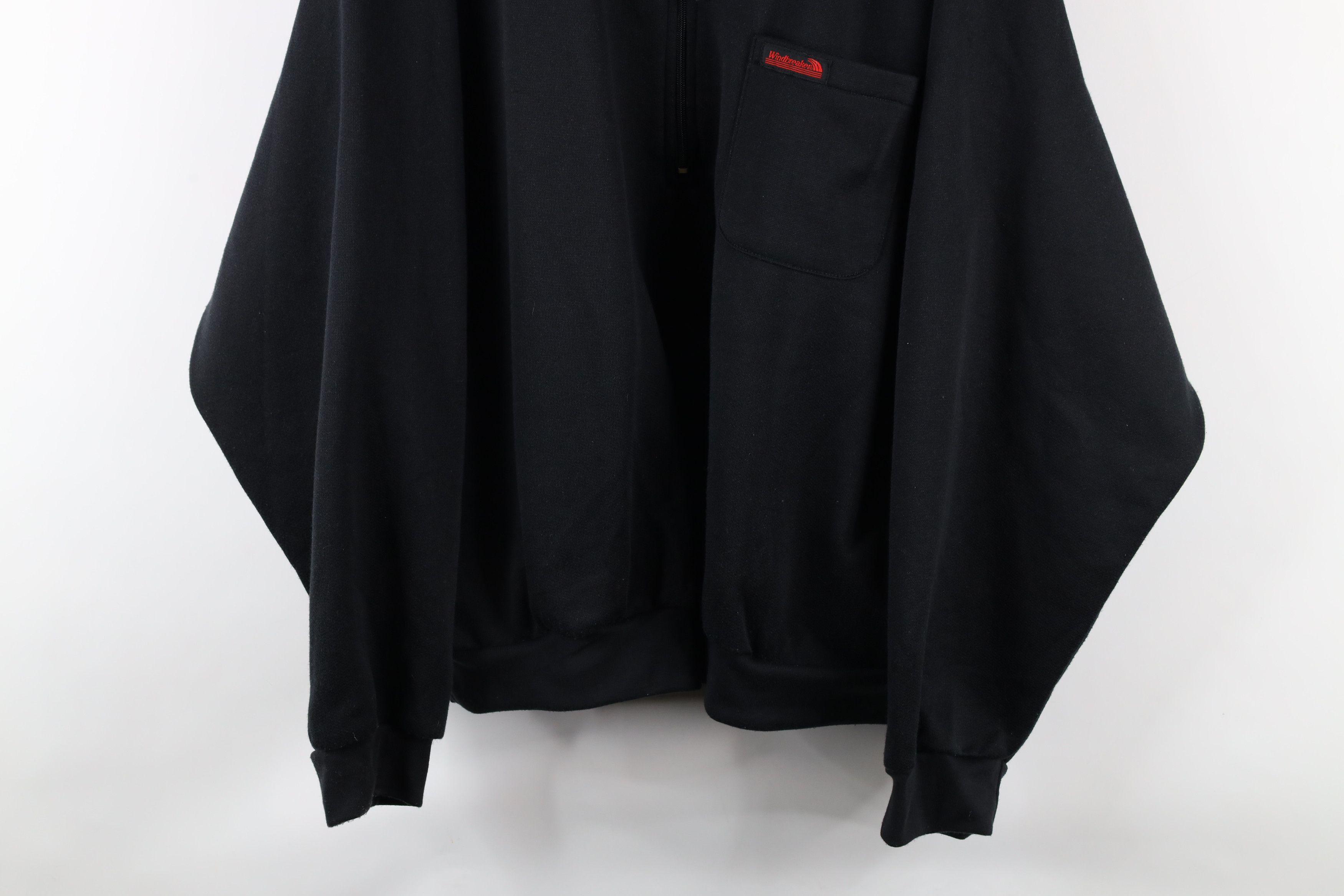 Vintage Vintage 90s Streetwear Half Zip Pullover Sweatshirt Black Size US XXL / EU 58 / 5 - 3 Thumbnail