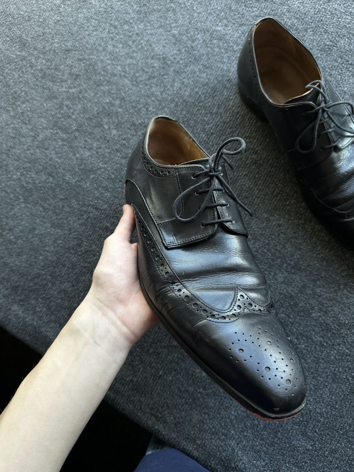 Melvin & Hamilton LUXURY 🚨 MELVIN & HAMILTON VNTG SHOES MEN BLACK LUXURY RARE Size US 12 / EU 45 - 2 Thumbnail