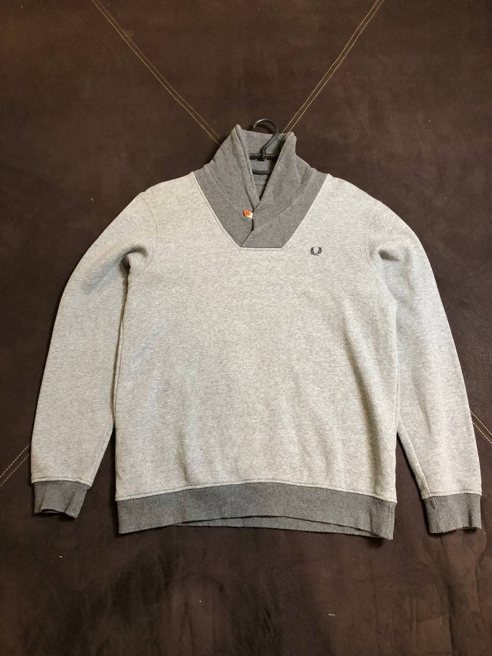 Fred Perry Fred Perry M6258 Sweatshirt Men's Gray Melange Scarf Logo Size US L / EU 52-54 / 3 - 1 Thumbnail