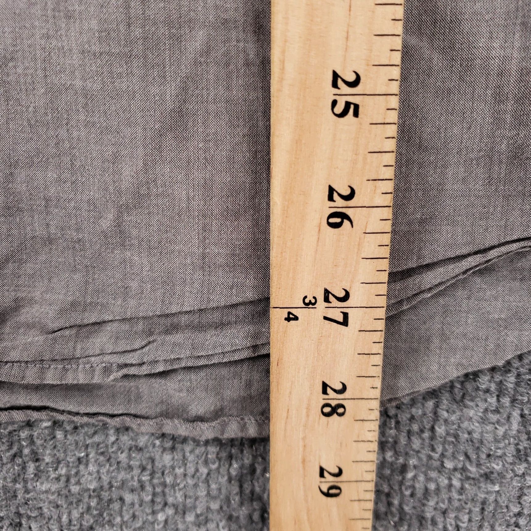 Express Express Shirt Mens L Large Casual Button-Up Gray Solid Long Sleeves Cotton Size US L / EU 52-54 / 3 - 7 Thumbnail