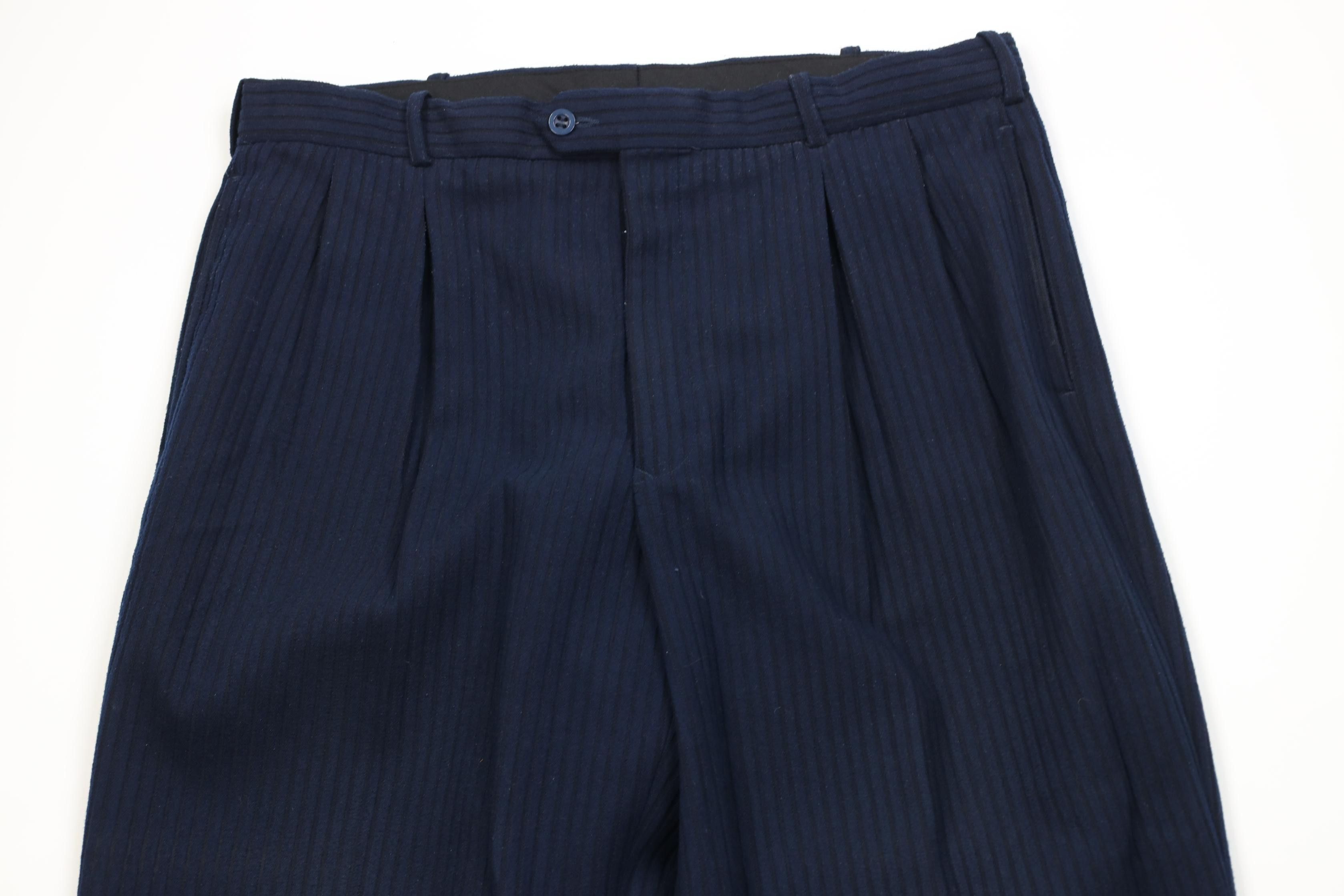Vintage Vintage 90s Streetwear Fit Wide Leg Corduroy Pants Blue Size US 36 / EU 52 - 2 Thumbnail