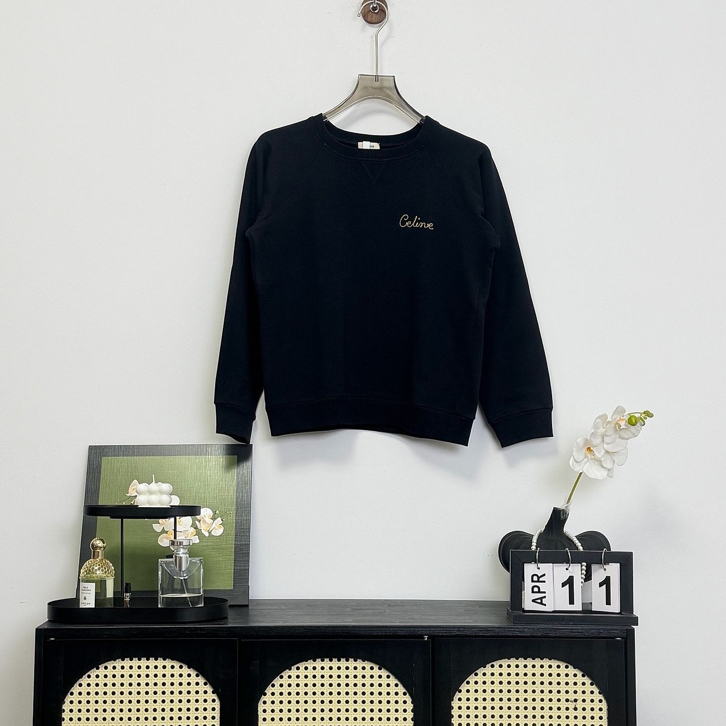 Celine Celine Embroidered Logo Sweatshirt S Size S / US 4 / IT 40 - 1 Thumbnail