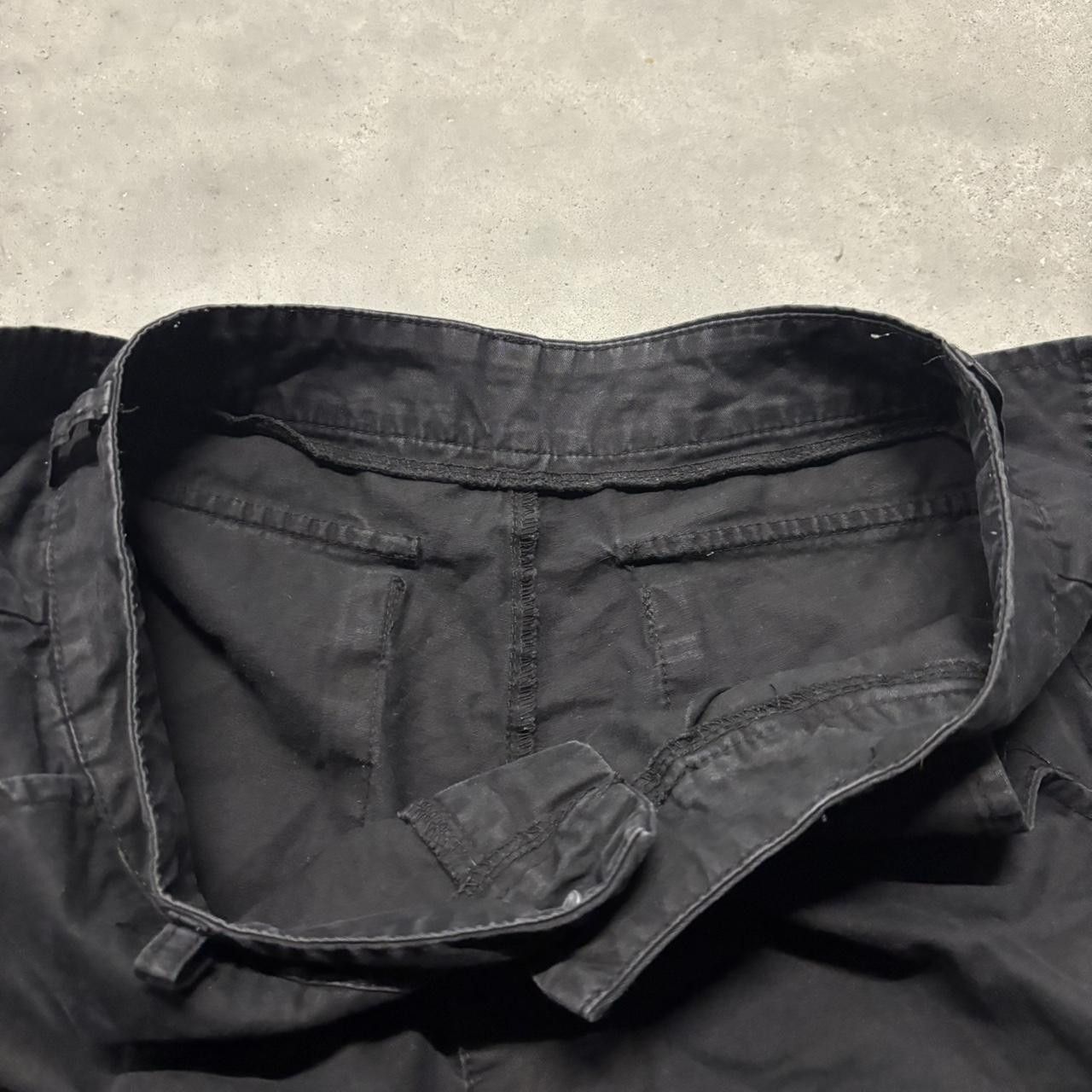 Japanese Brand × Vintage Crazy Vintage Y2K/2000s Black Grunge Streetwear Cargo Pants! Size US 26 / EU 42 - 7 Thumbnail