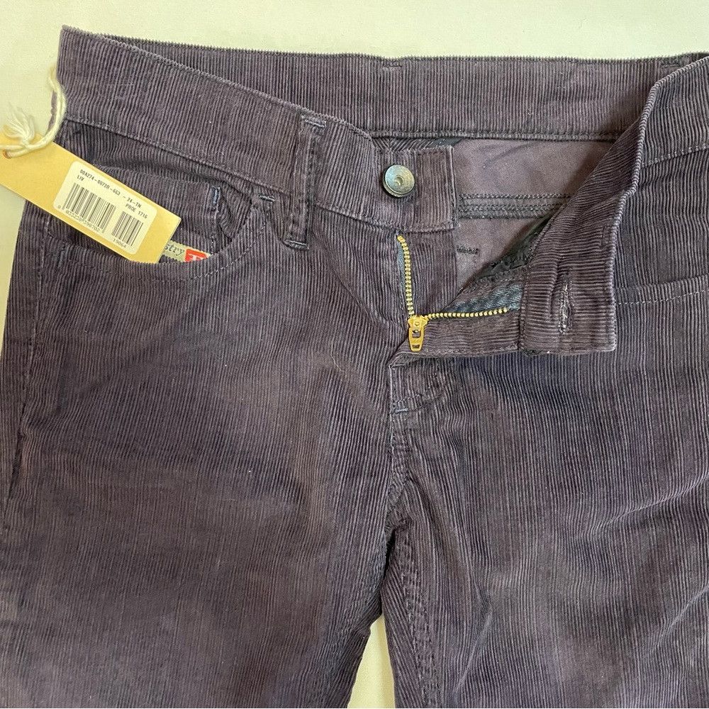 Diesel NWT New Diesel Straight Leg Corduroy Purple Pants Size 24 Size 24" / US 00 / IT 34 - 7 Thumbnail