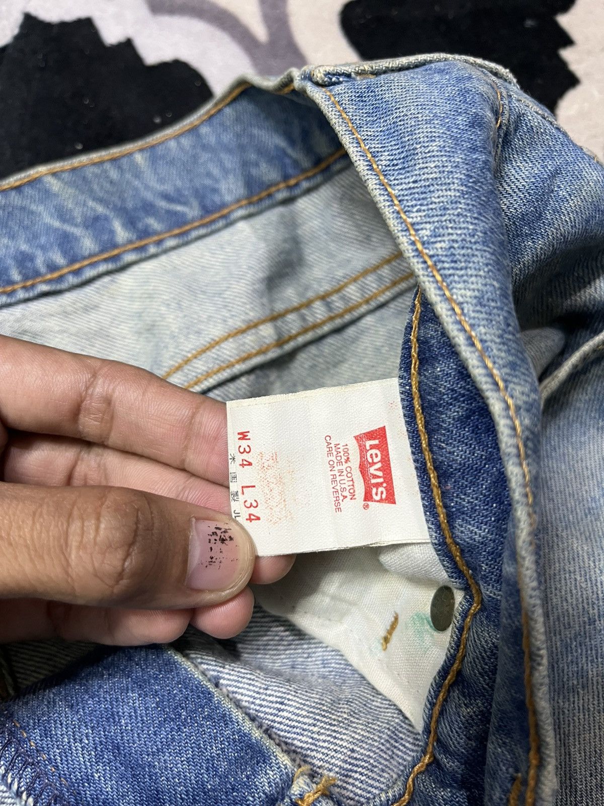 Levi's Vintage Clothing 1990s levis 510 mud washed destroyed sun faded denim pants Size US 34 / EU 50 - 9 Thumbnail