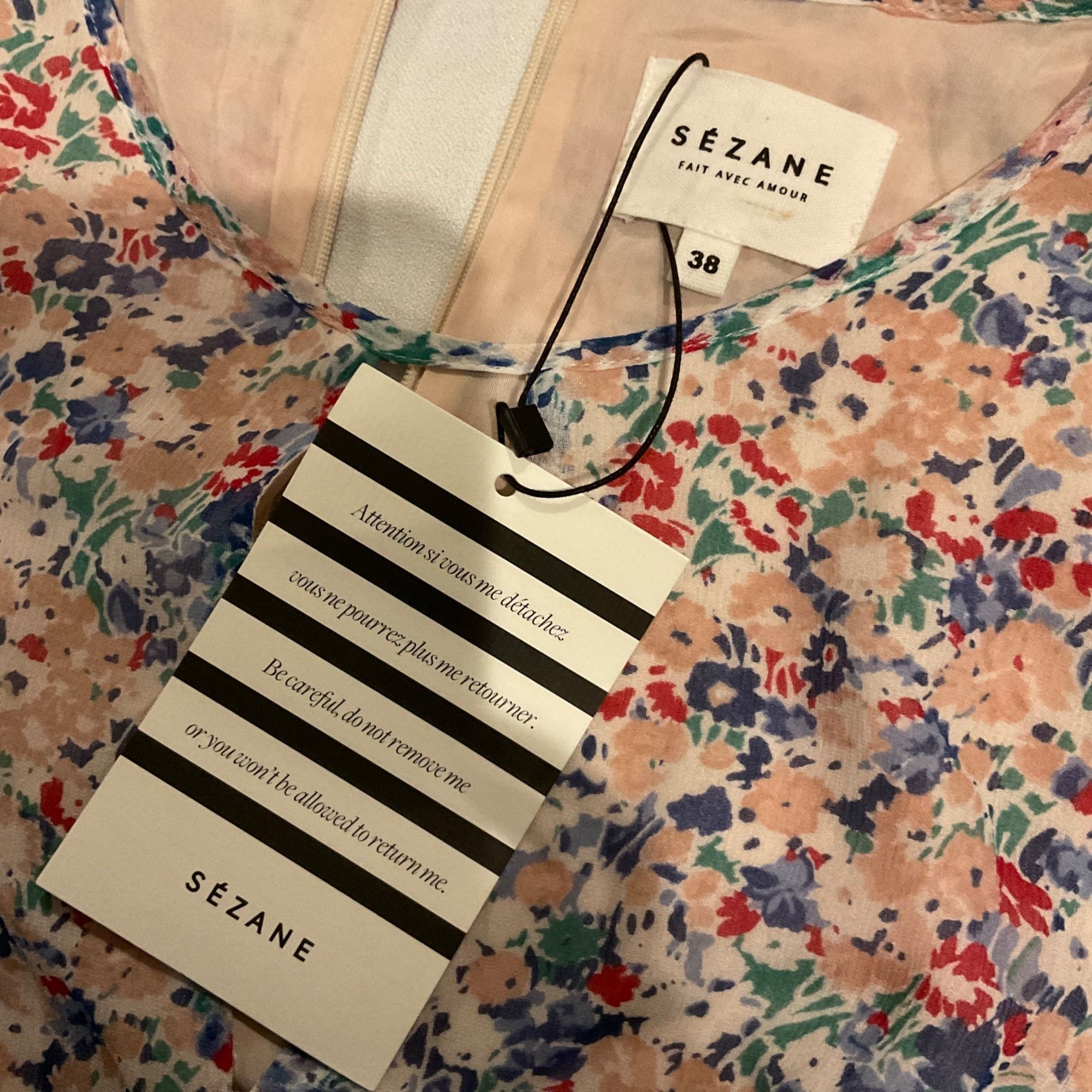Sezane NWT SÉZANE Victoire MIDI Dress Multicolored Flowers purple p Size M / US 6-8 / IT 42-44 - 5 Thumbnail