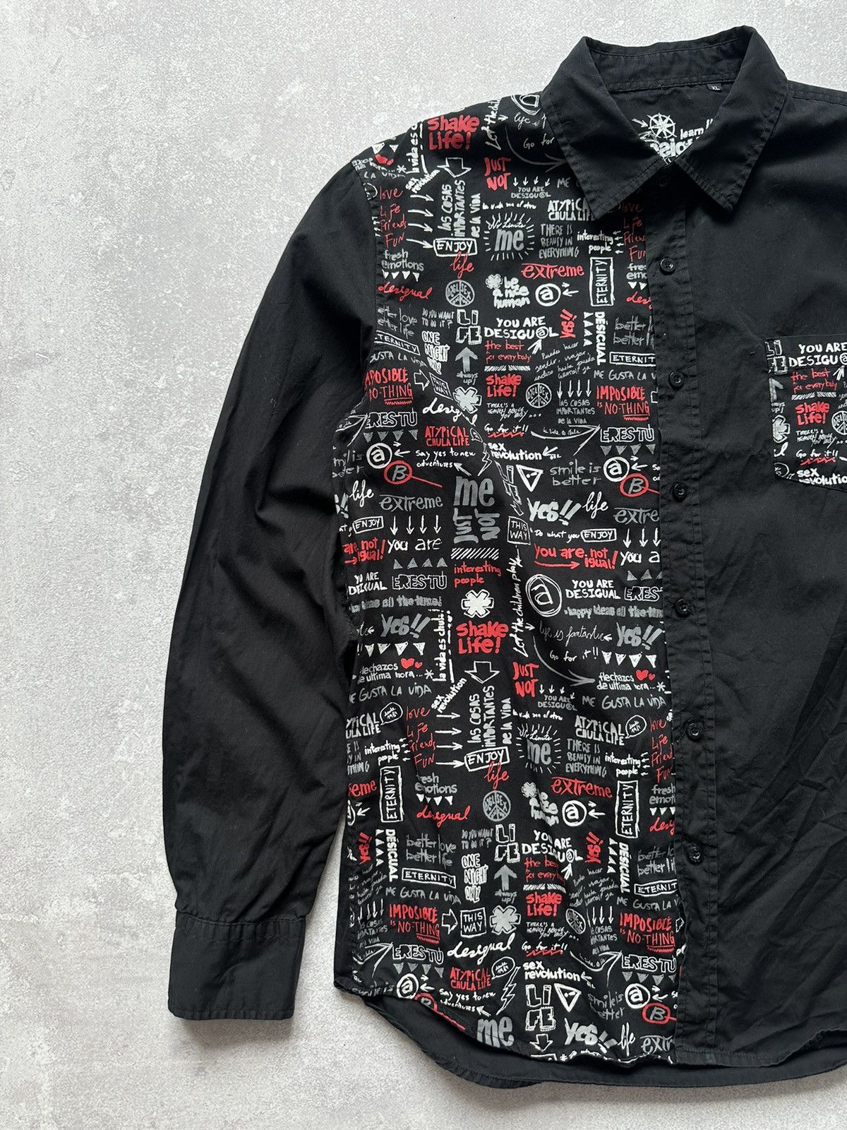 Desigual desigual men long sleeve shirts xl black crazy Size US XL / EU 56 / 4 - 2 Thumbnail