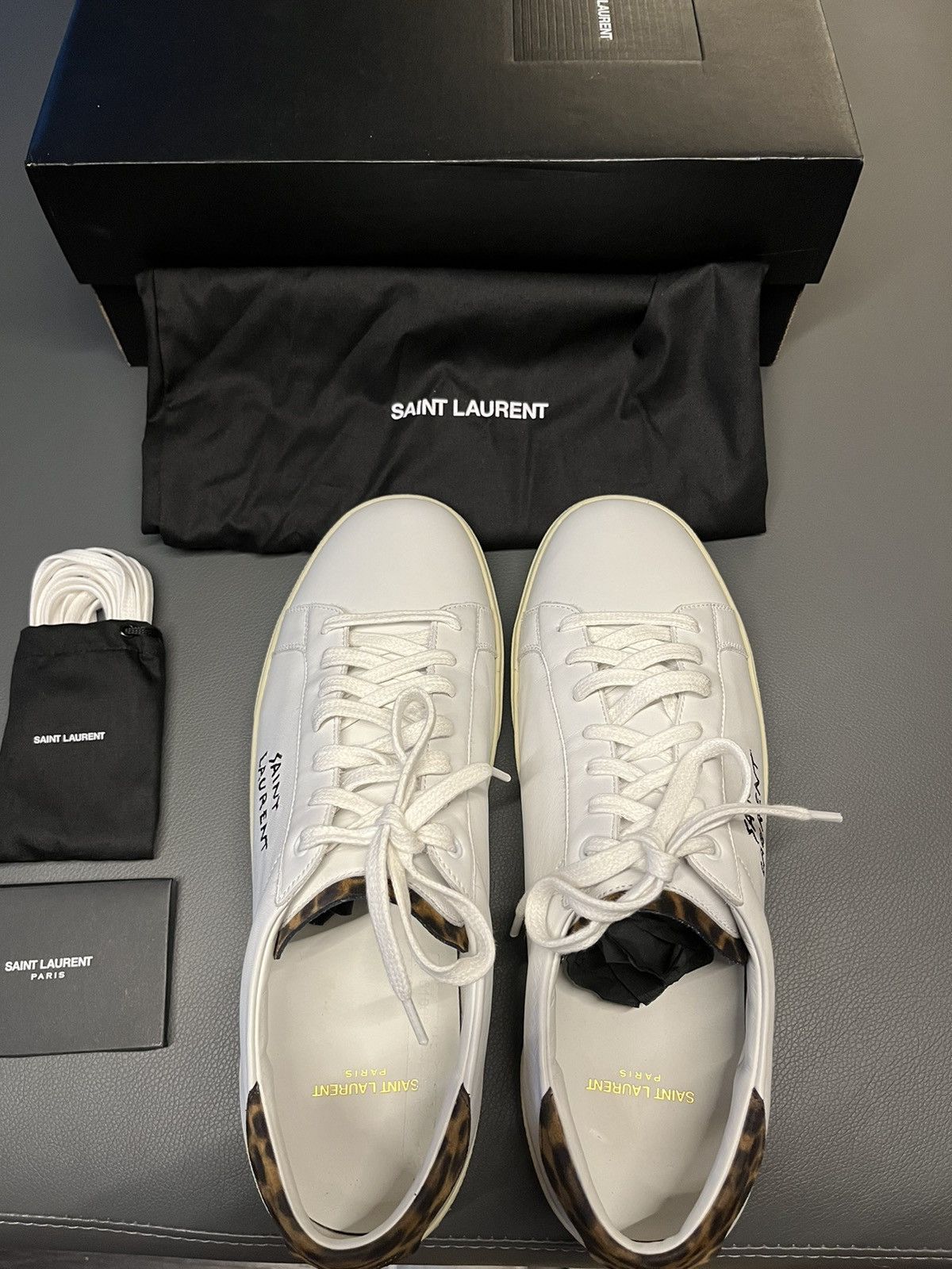 Saint Laurent Paris Super Runway Brand New Saint Laurent Logo Moon Plus Sneaker Size US 11.5 / EU 44-45 - 18 Thumbnail