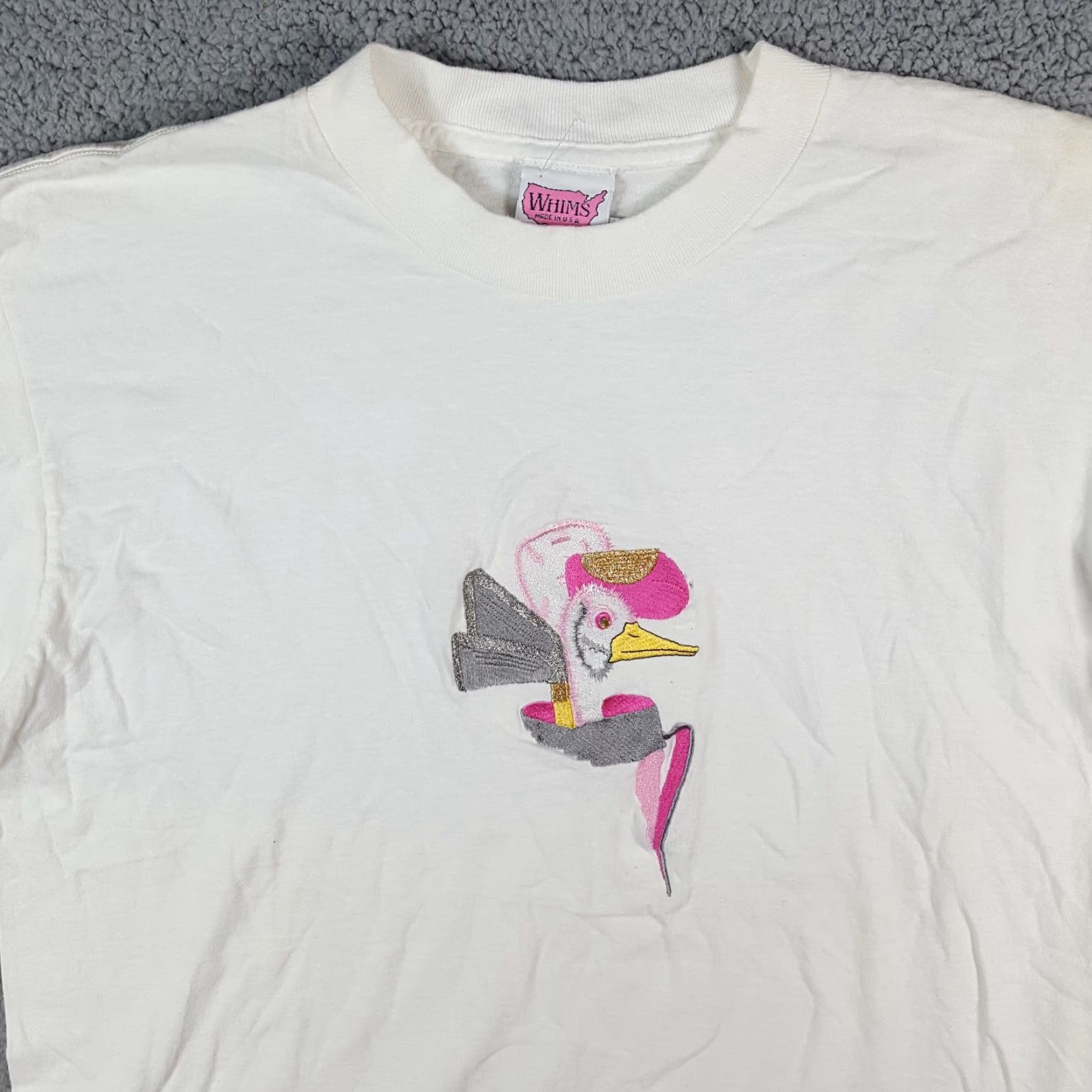 Pinko VINTAGE 90s Golf Duck T-Shirt Women Large Retro Preppy Cotton Short Sleeve Casual Size L / US 10 / IT 46 - 2 Thumbnail