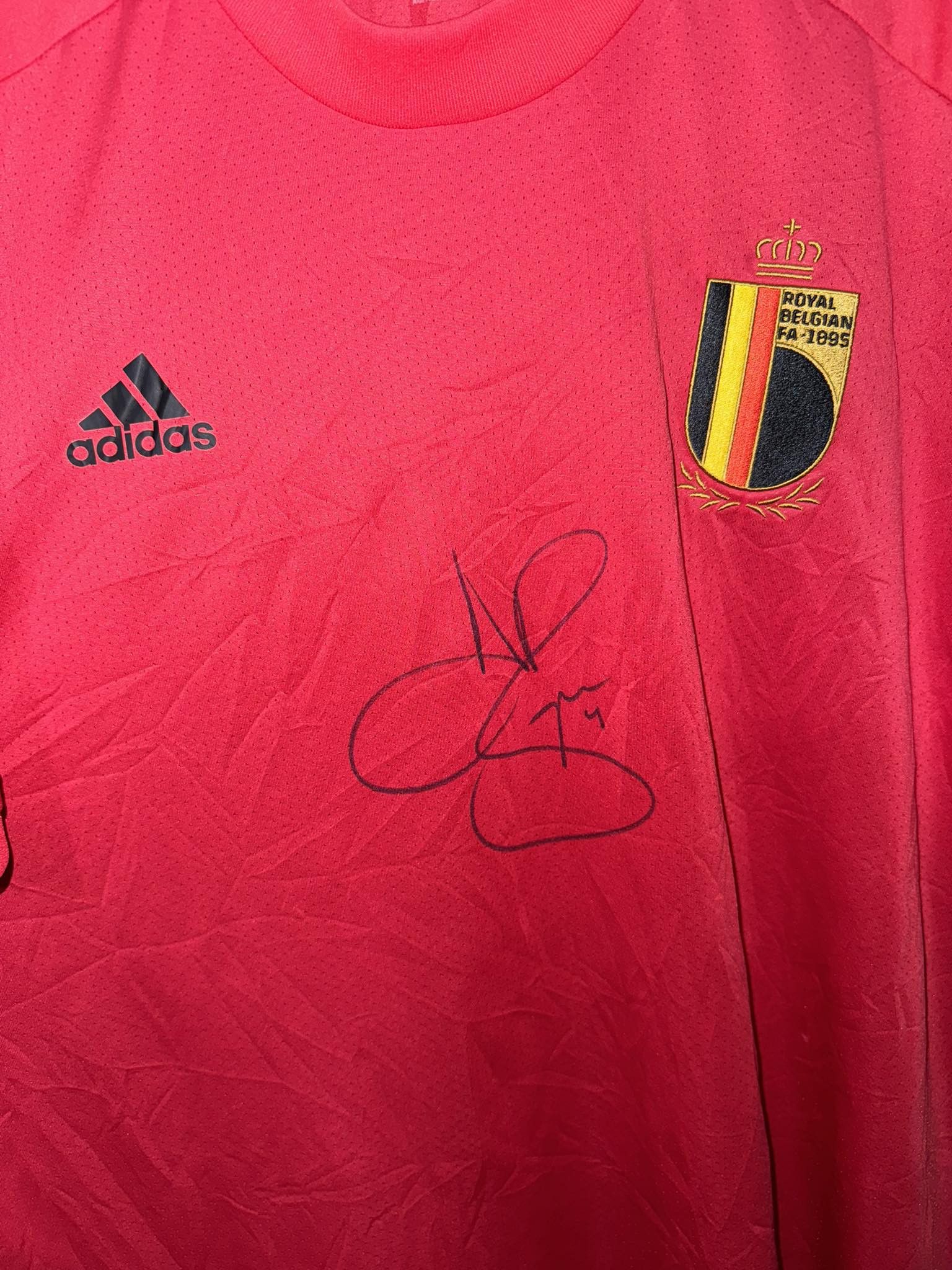 Adidas Belgium 2019/20 Home Shirt Signed by alderweireld Size US XXL / EU 58 / 5 - 3 Thumbnail