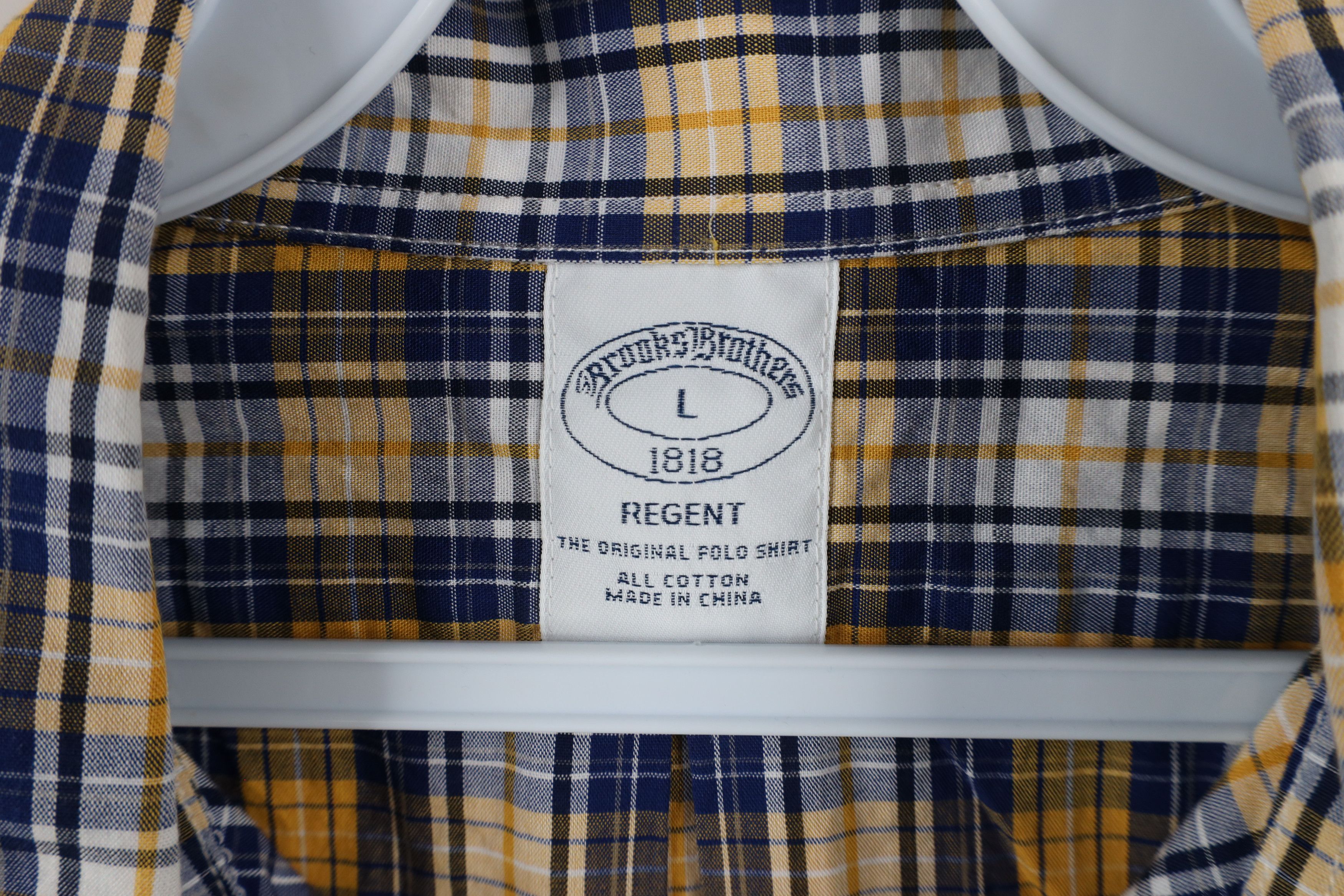 Brooks Brothers × Vintage Vintage 90s Brooks Brothers Regent Cotton Button Down Shirt Size US L / EU 52-54 / 3 - 4 Thumbnail