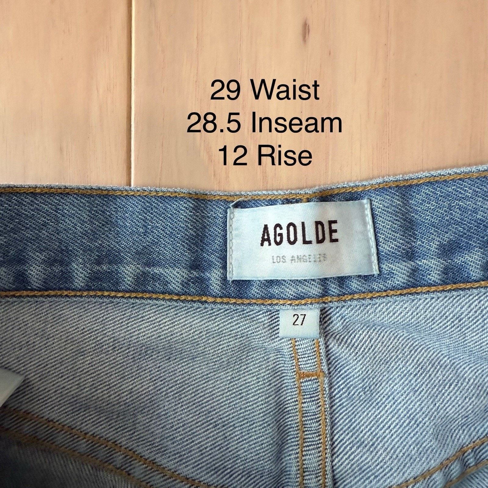 Agolde Agolde 90s Pinch Waist Jeans 29 Blue Medium Wash High Rise Size 29" - 5 Thumbnail
