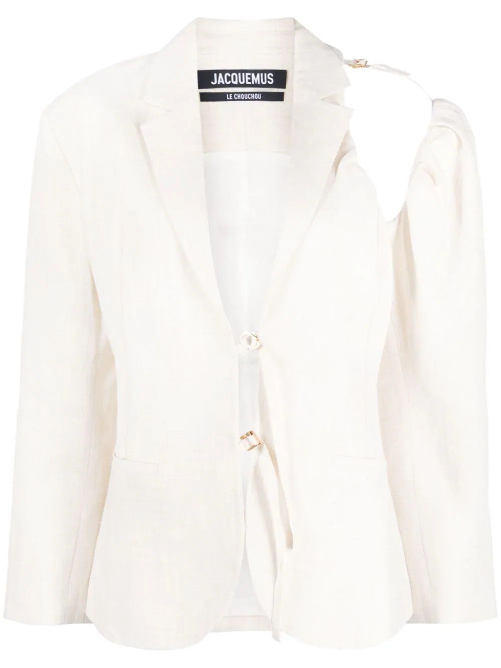 Jacquemus o1mle0824 La Veste Galliga Blazer in Off White Size XXS / US 00 / IT 34 - 1 Thumbnail