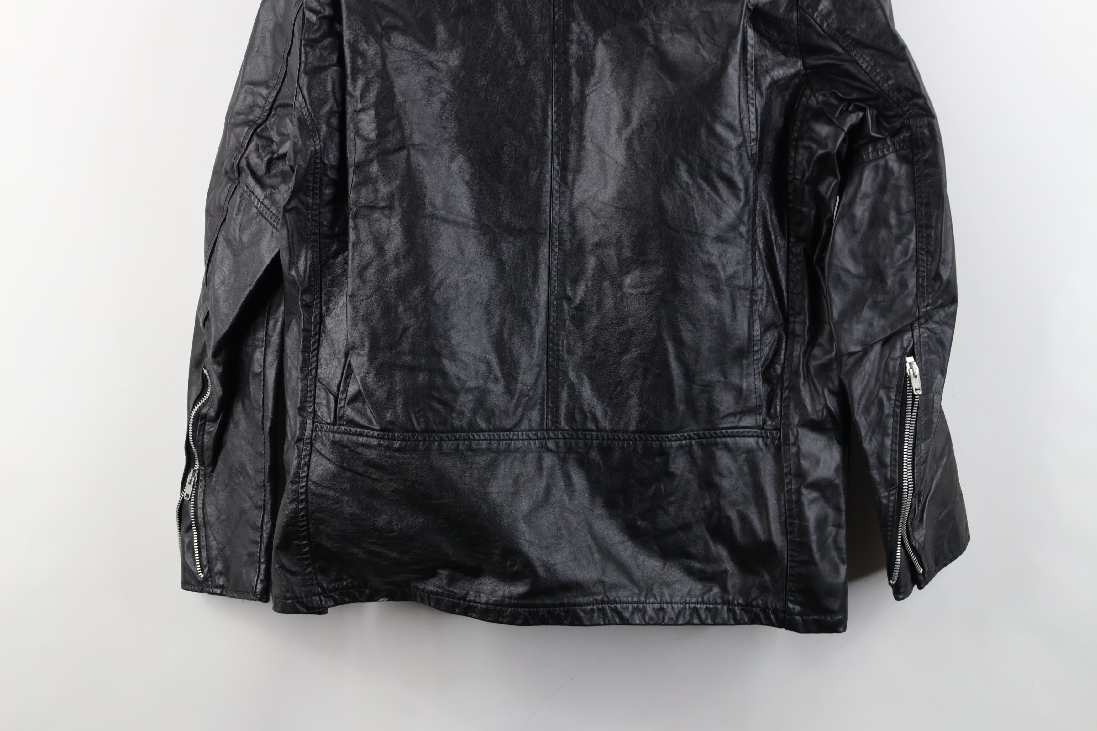 Vintage Vintage 70s Streetwear Leather Cafe Racer Bomber Jacket USA Size XL / US 12-14 / IT 48-50 - 15 Thumbnail