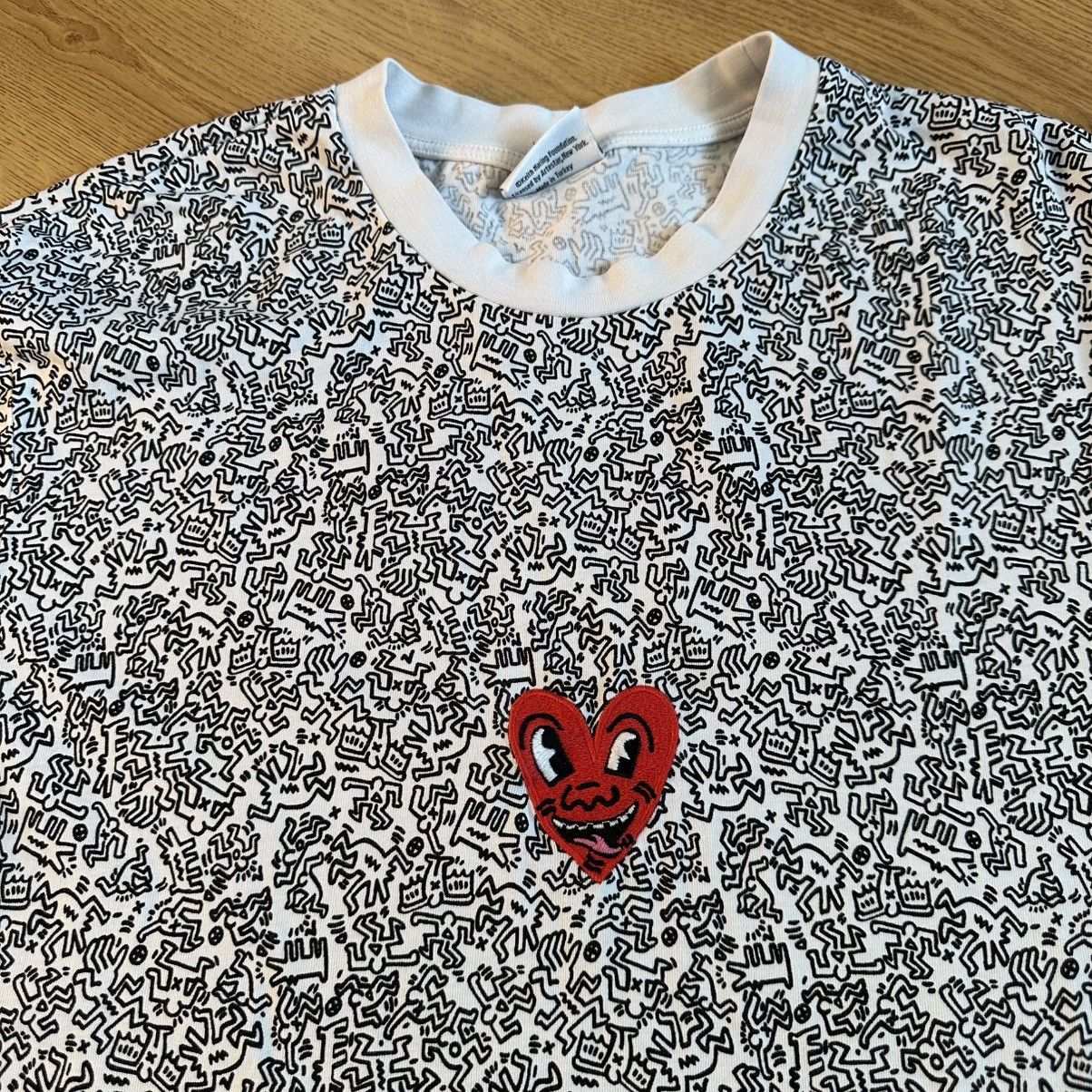 Keith Haring Keith Haring Monogram Designer T-Shirt Embroidered Heart Tee Size US L / EU 52-54 / 3 - 2 Thumbnail