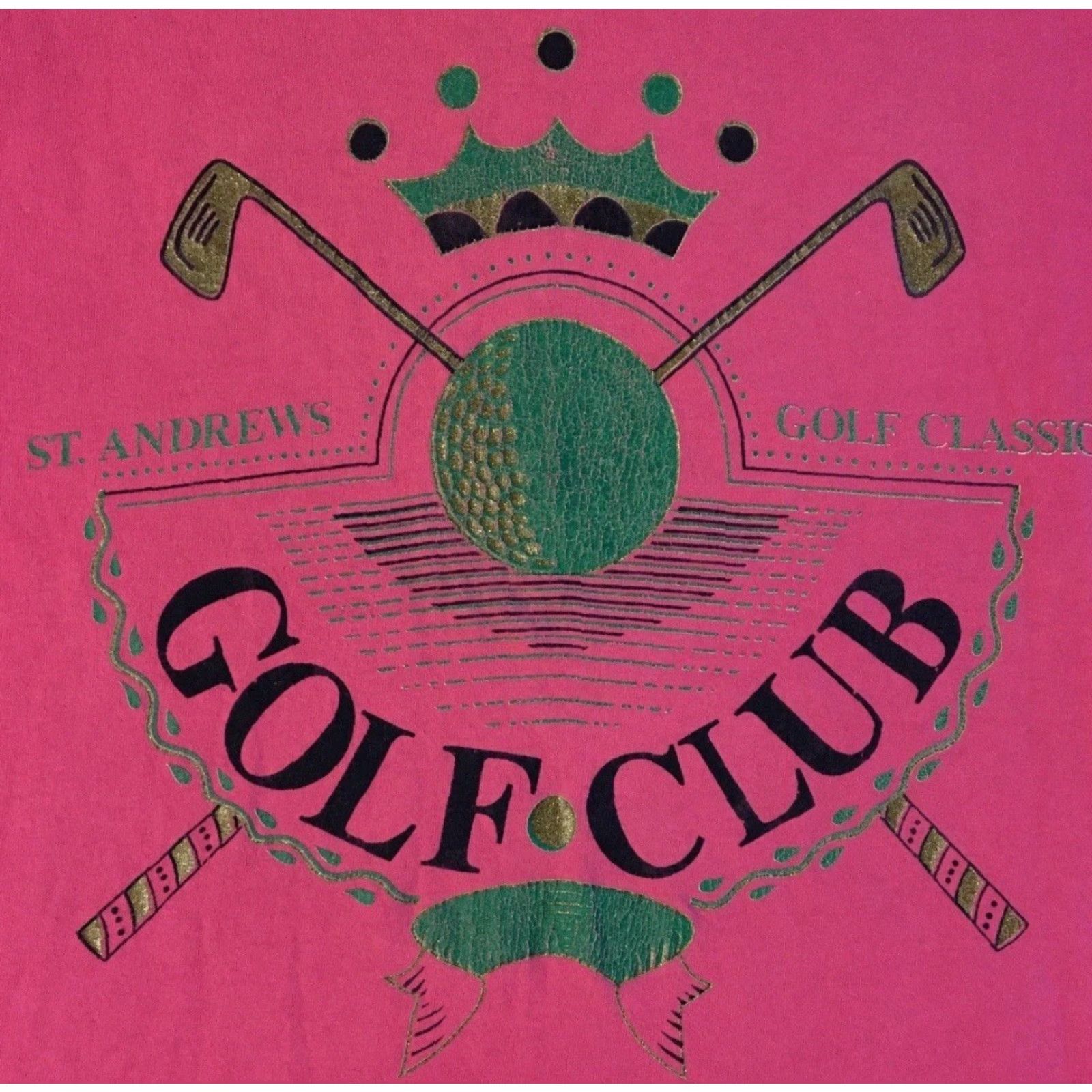 Vintage VINTAGE St Andrews Golf Club Shirt Adult L Pink 80s 90s Grunge Surf Skate USA California Beach Golf Course USA Shirt Mens Size US L / EU 52-54 / 3 - 2 Thumbnail