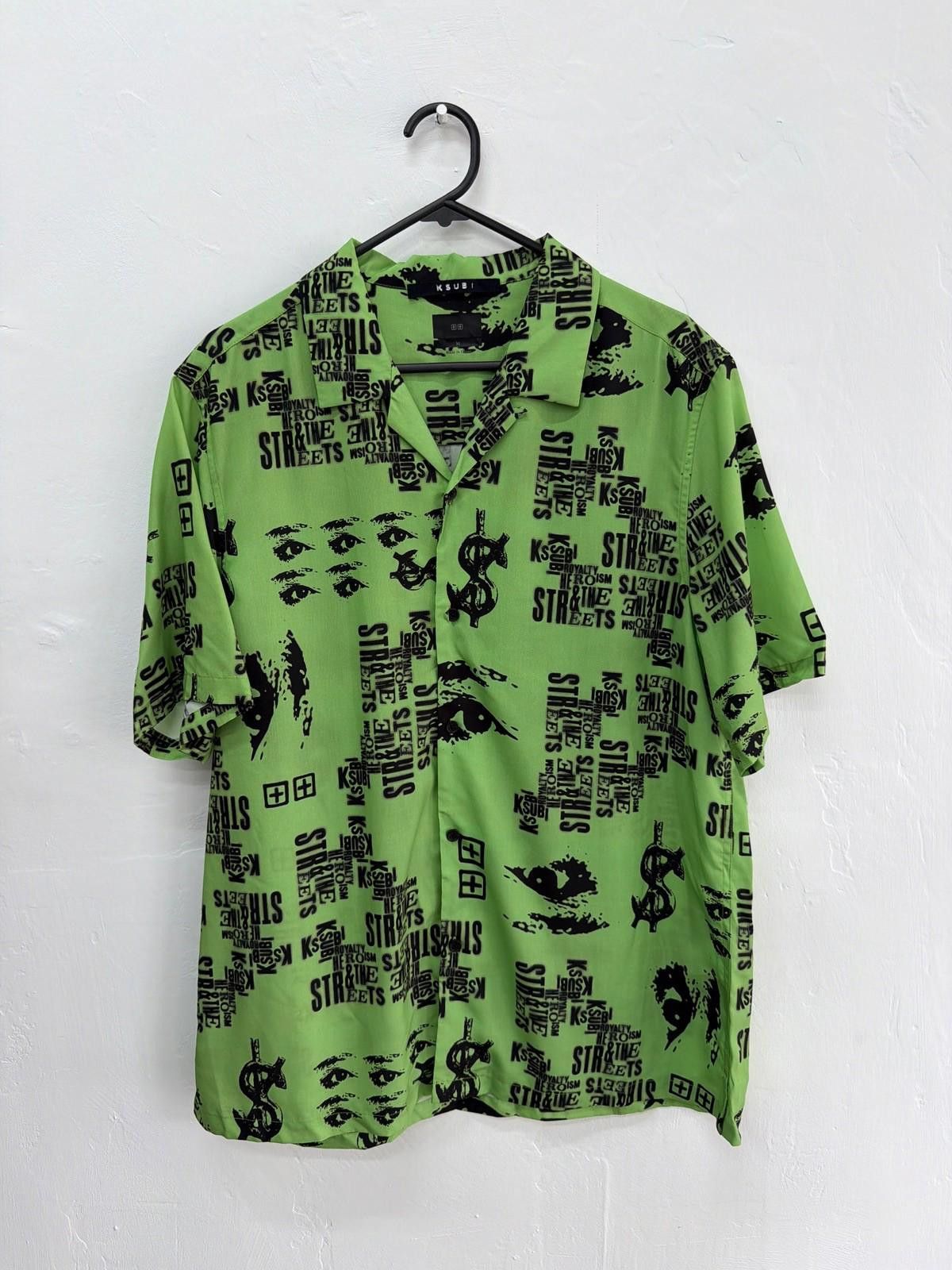 Ksubi new ksubi medium m short sleeve resort shirt green brat Size US M / EU 48-50 / 2 - 1 Thumbnail