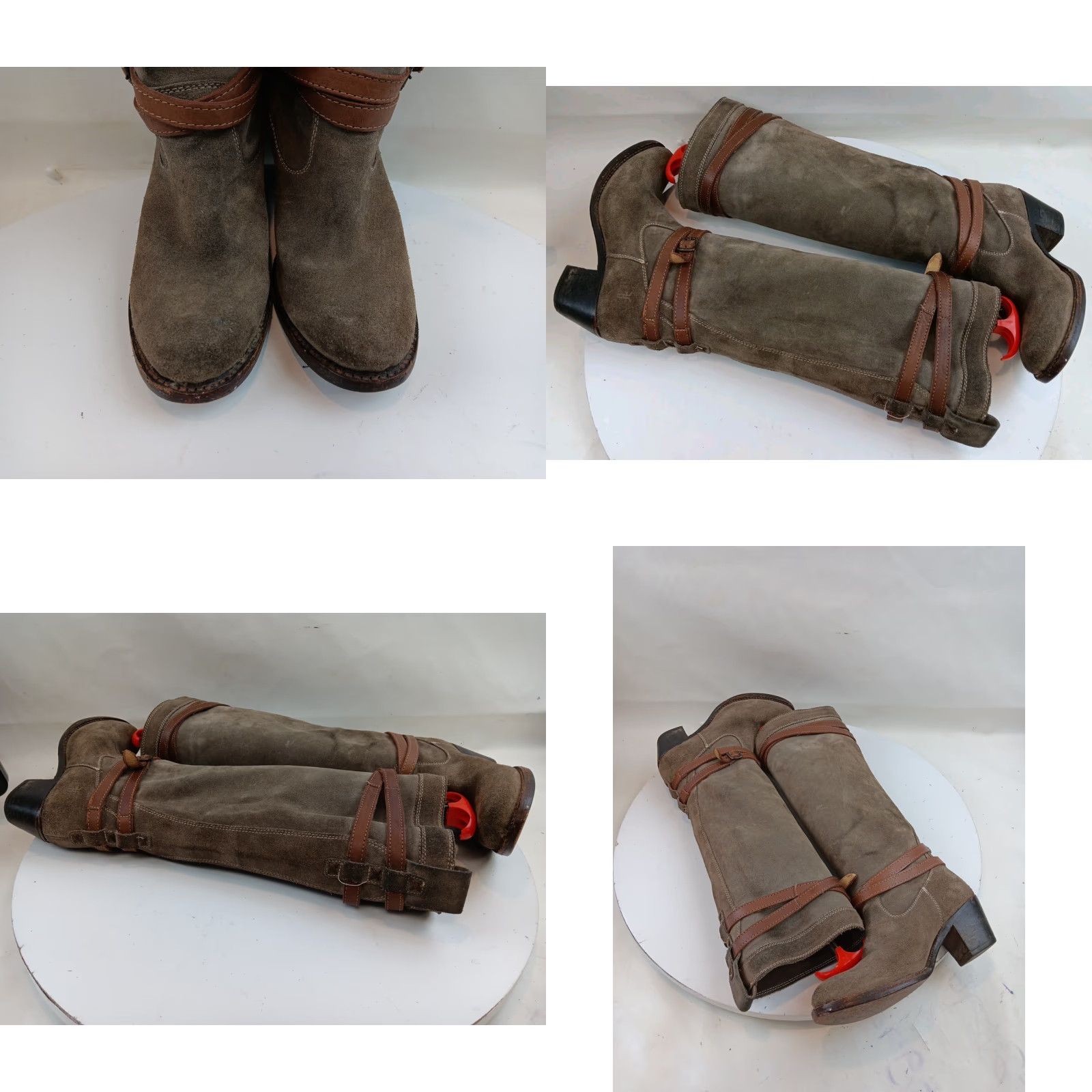 Frye Frye Jane Strappy Boot Suede Nubuck Fatigue Size 6.5 Boots Women Fatigue Suede Nubuck Mid-Calf 6.5 Womens Frye Jane Fatigue Size US 7 / IT 37 - 9 Thumbnail