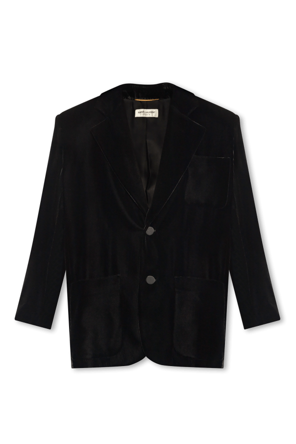 o1s1wg111024 Oversized Jacket in Velvet in Black