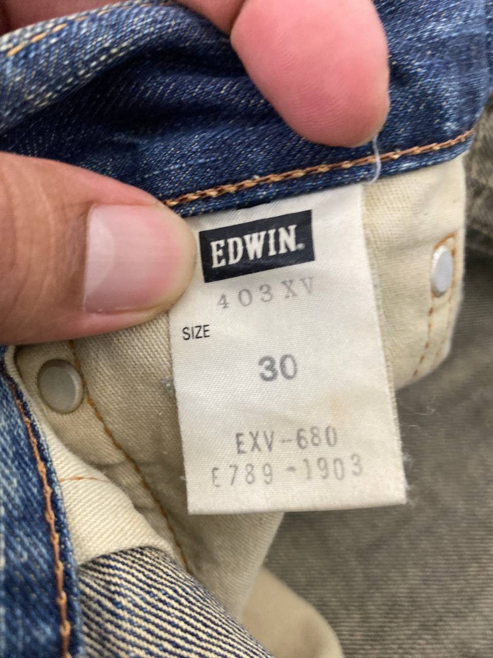 Edwin vintage edwin xv distressed reworked denim nice design Size US 35 - 17 Thumbnail