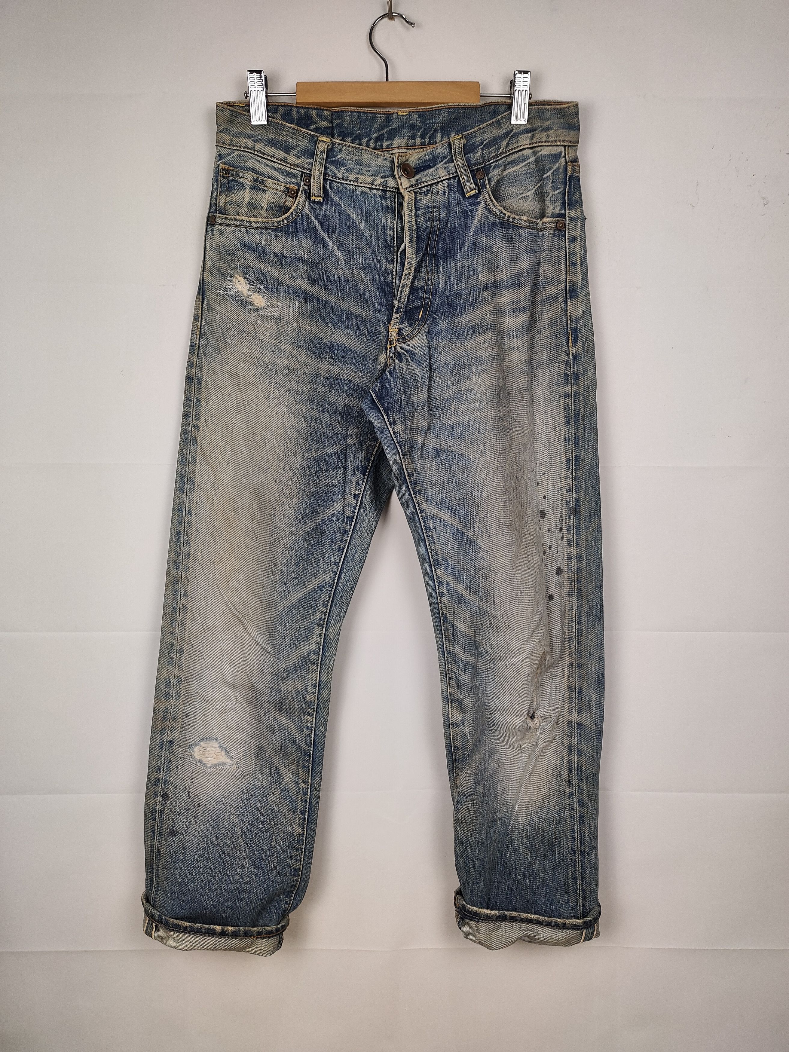 Japanese Brand Journal Standard Distressed Selvedge Denim Pant Size US 28 / EU 44 - 1 Thumbnail