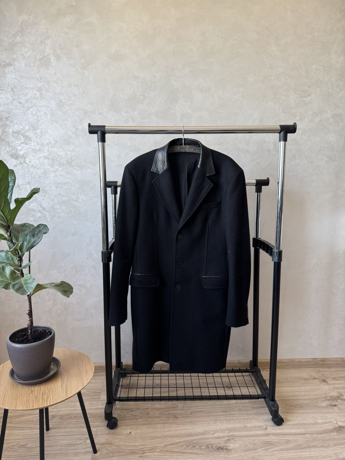 Versace Jeans Couture Versace Jeans Couture Wool Leather Coat Size US L / EU 52-54 / 3 - 2 Thumbnail