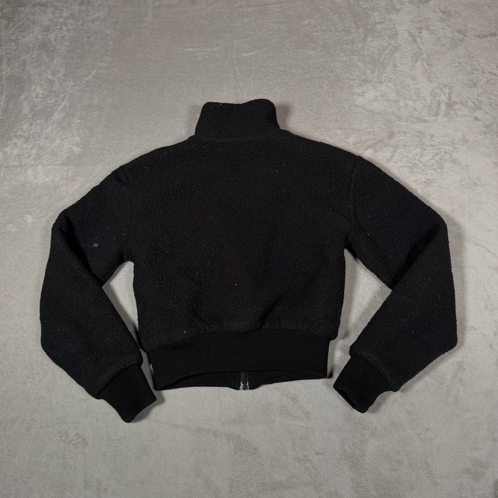 Alo Alo Jazz Jacket Womens Small Black Zip Up Fleece Teddy Cropped Sherpa Outdoors Jacket Size S / US 4 / IT 40 - 6 Thumbnail