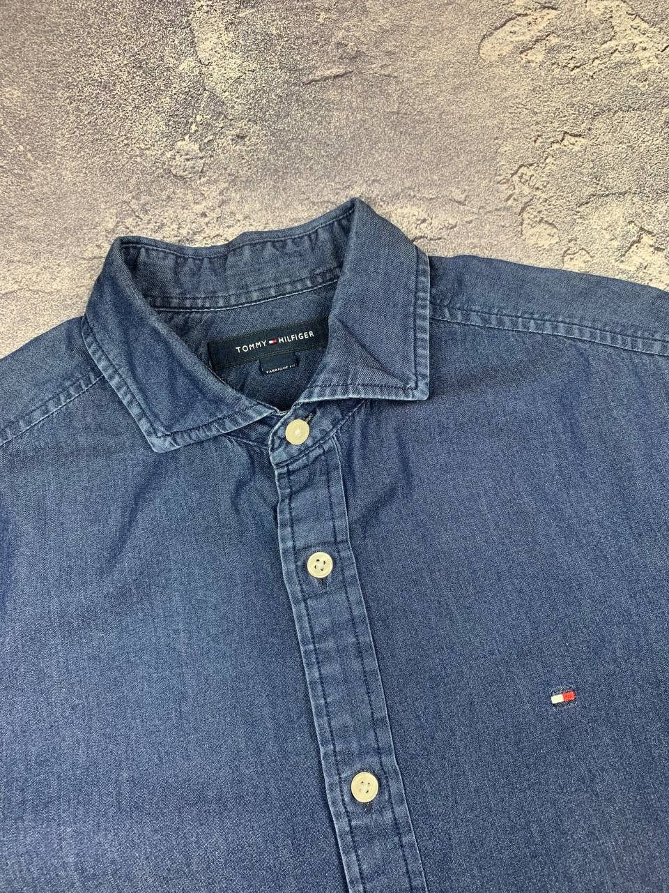 Tommy Hilfiger Tommy Hilfiger Mens Blue Denim Cotton Button Down Shirt Size US S / EU 44-46 / 1 - 6 Thumbnail