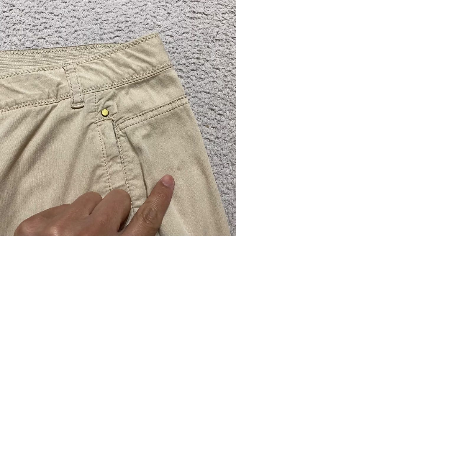 Vintage Chicos Pants Womens Medium Beige Chino High Rise Straight Light Wash Pockets Size 32" / US 10 / IT 46 - 9 Thumbnail
