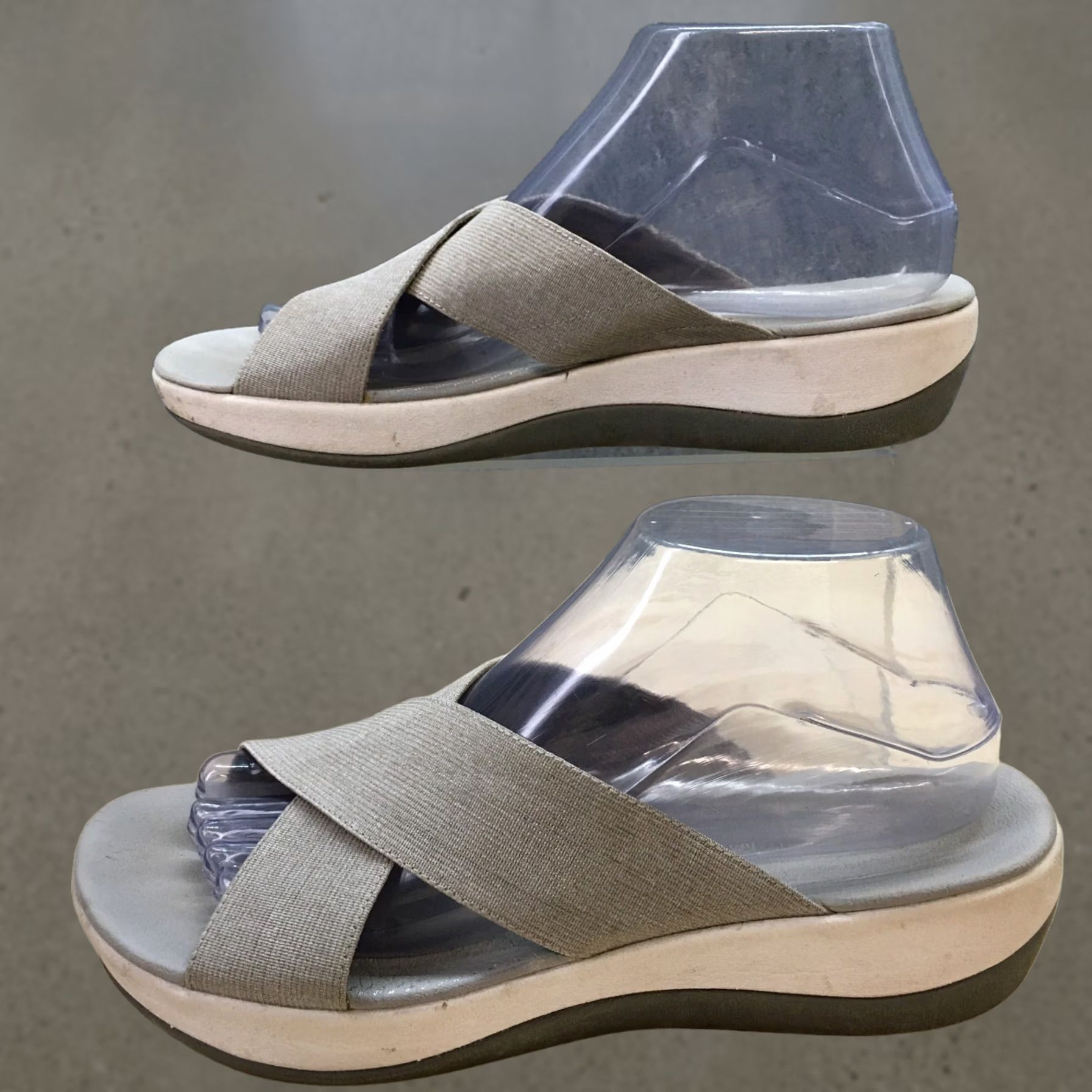 Clarks Clarks Arla Elin Sandals Slides Gray Slip On Casual Open Toe 9 M 26134509 Womens Size US 9 / IT 39 - 1 Thumbnail