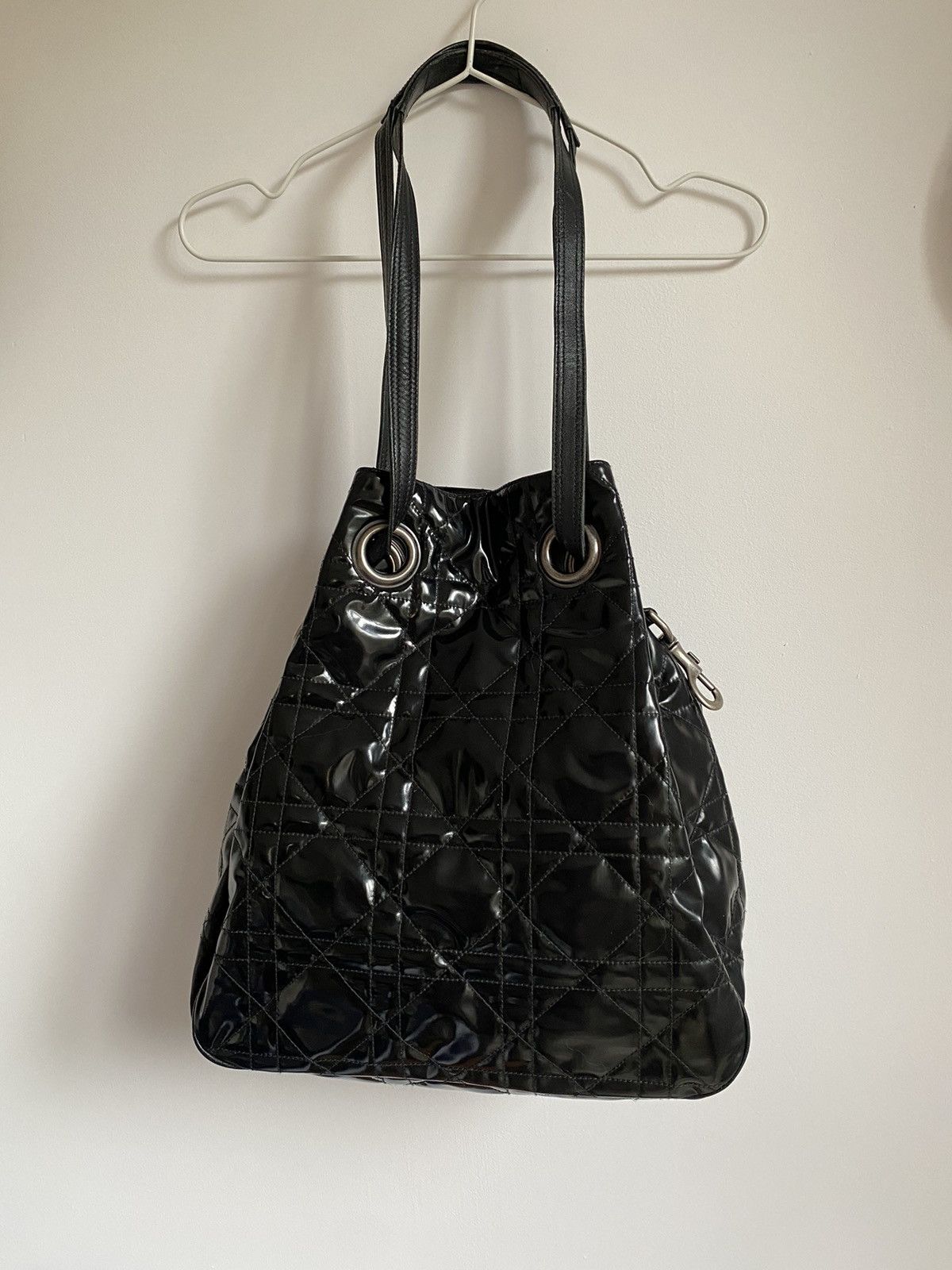 Dior × Vintage RARE‼️ AUTHENTIC DIOR CANNAGE QUILTED LAMBSKIN BUCKET BAG Size ONE SIZE - 1 Thumbnail